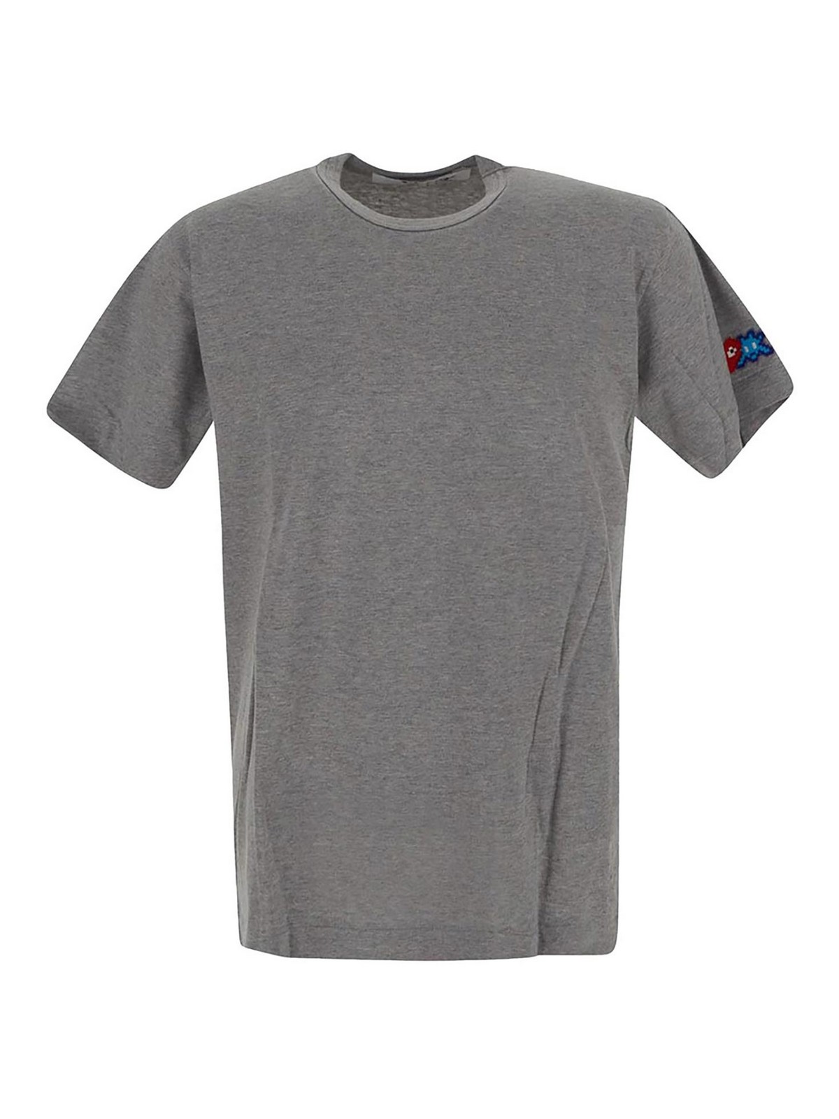 Comme Des Garçons Play Rey T-shirt With Short Sleeves In Grey