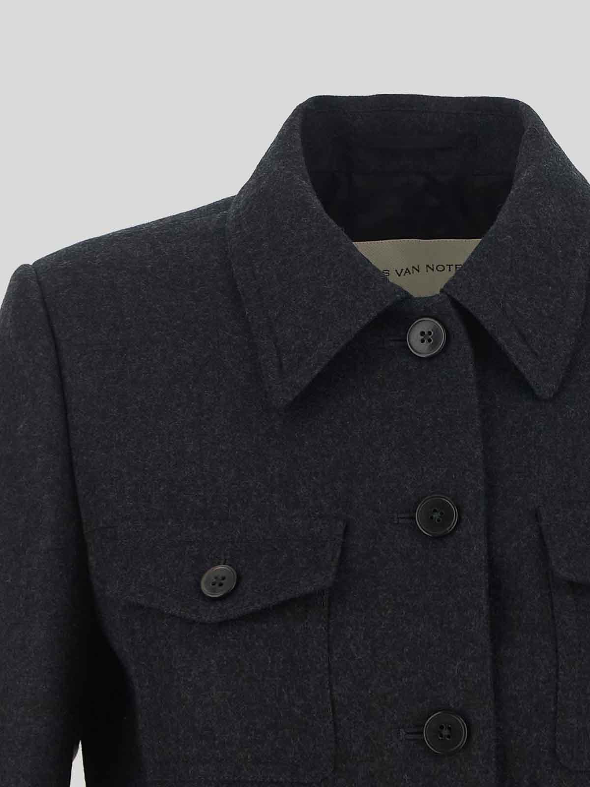 Shop Dries Van Noten Single Breasted Jacket In Grey