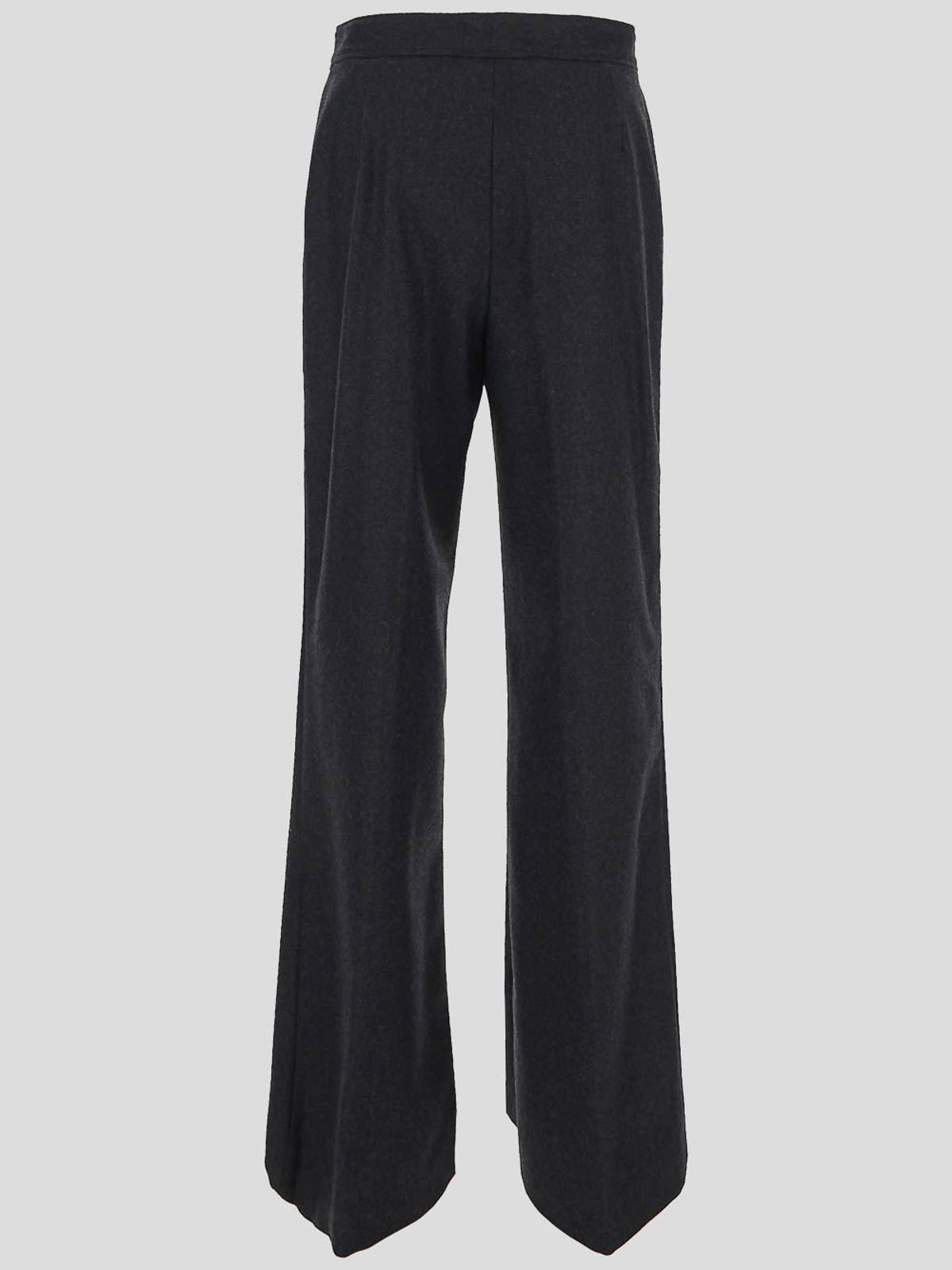 Shop Dries Van Noten Trousers In Anthracite With Straight Leg In Grey