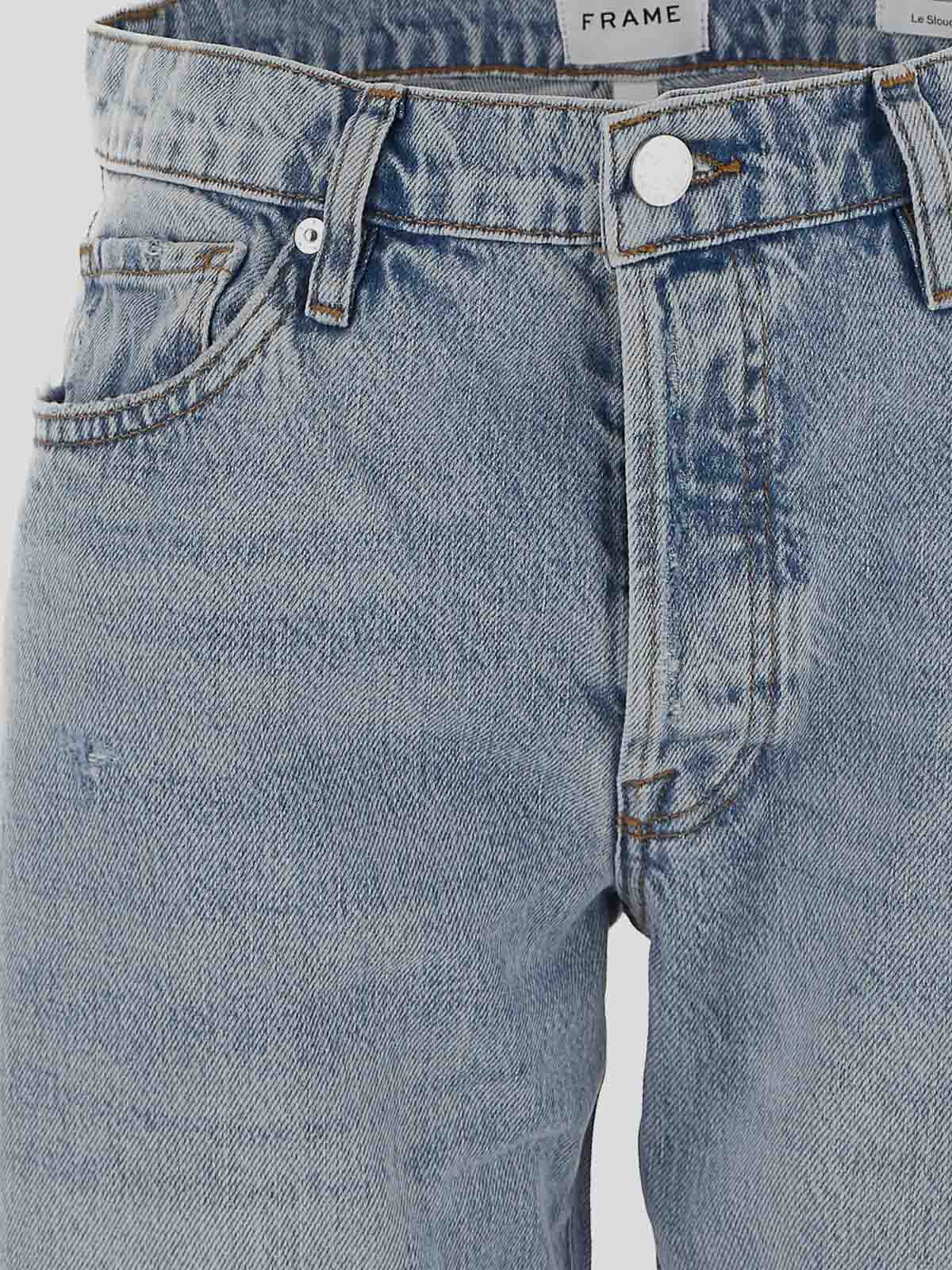 Shop Frame Straight Leg Jeans In Blue