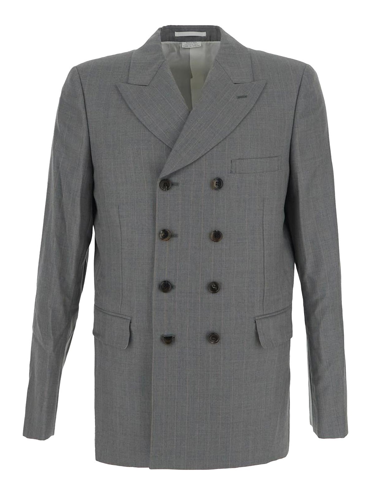 Comme Des Garcons Hommes Plus Double Breasted Blazer In Grey