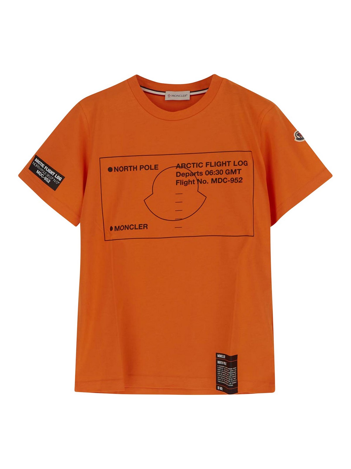 Moncler Kids' Printed T-shirt In Orange