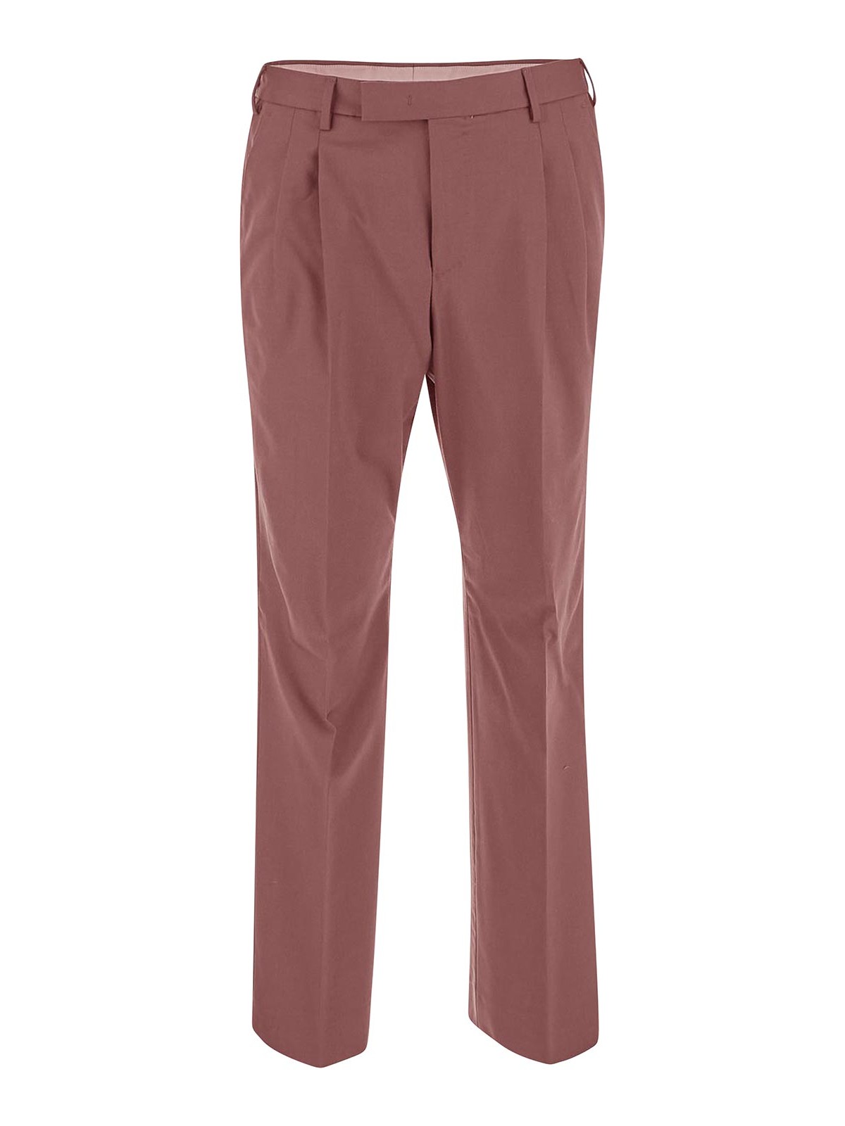 Shop Pt Torino Pink Trousers With Side Pockets In Nude & Neutrals