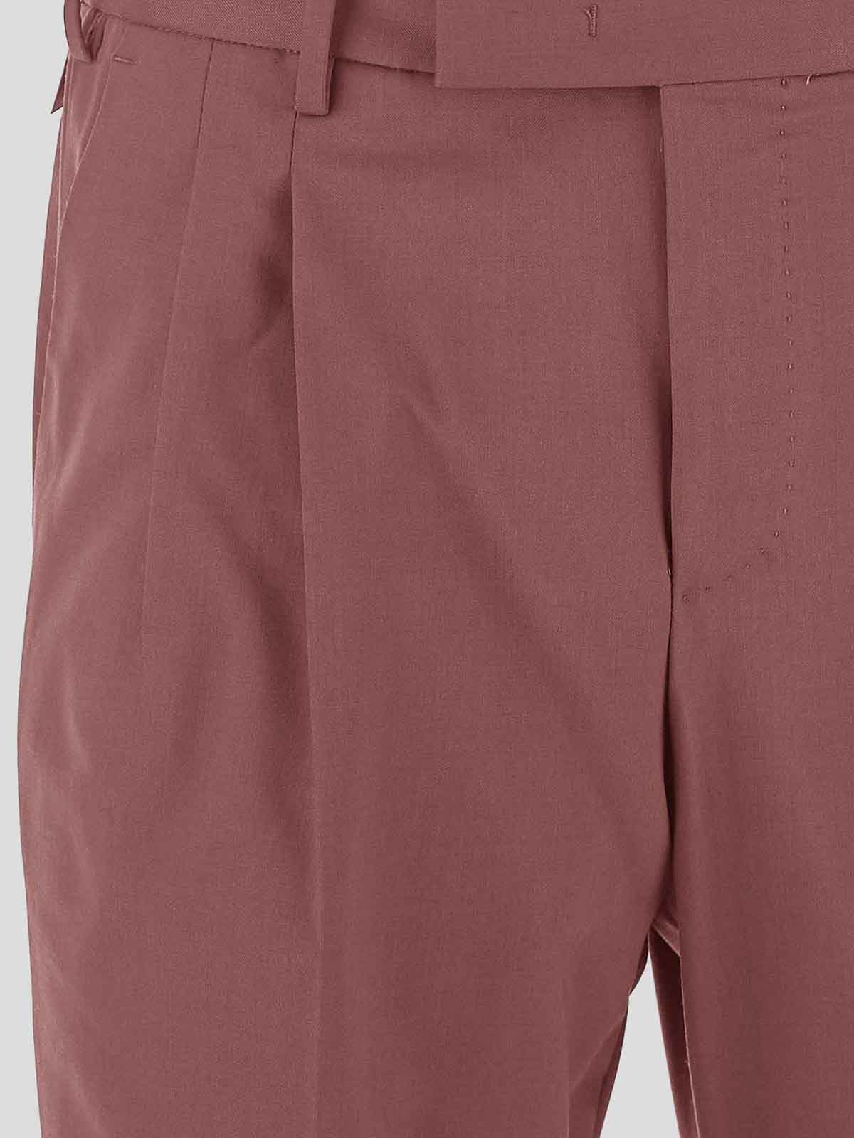Shop Pt Torino Pink Trousers With Side Pockets In Nude & Neutrals