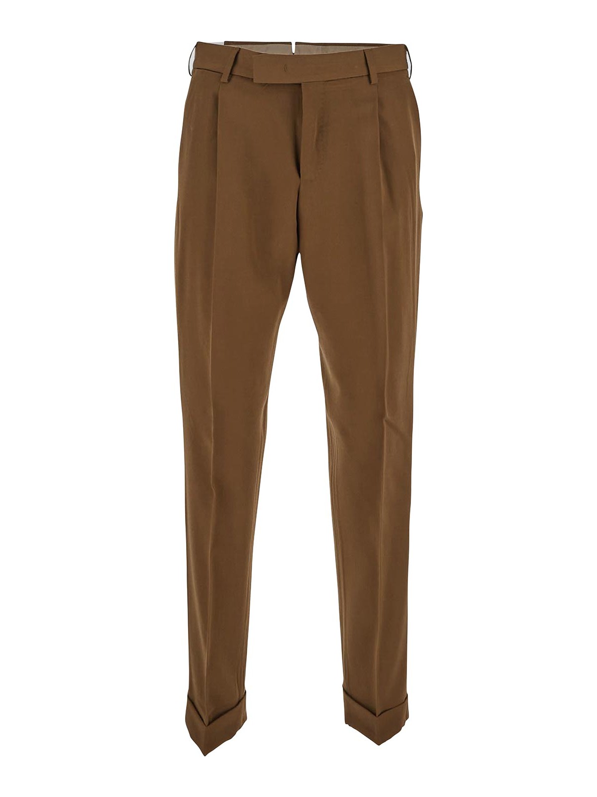 Pt Torino Brown Trousers With Side Pockets