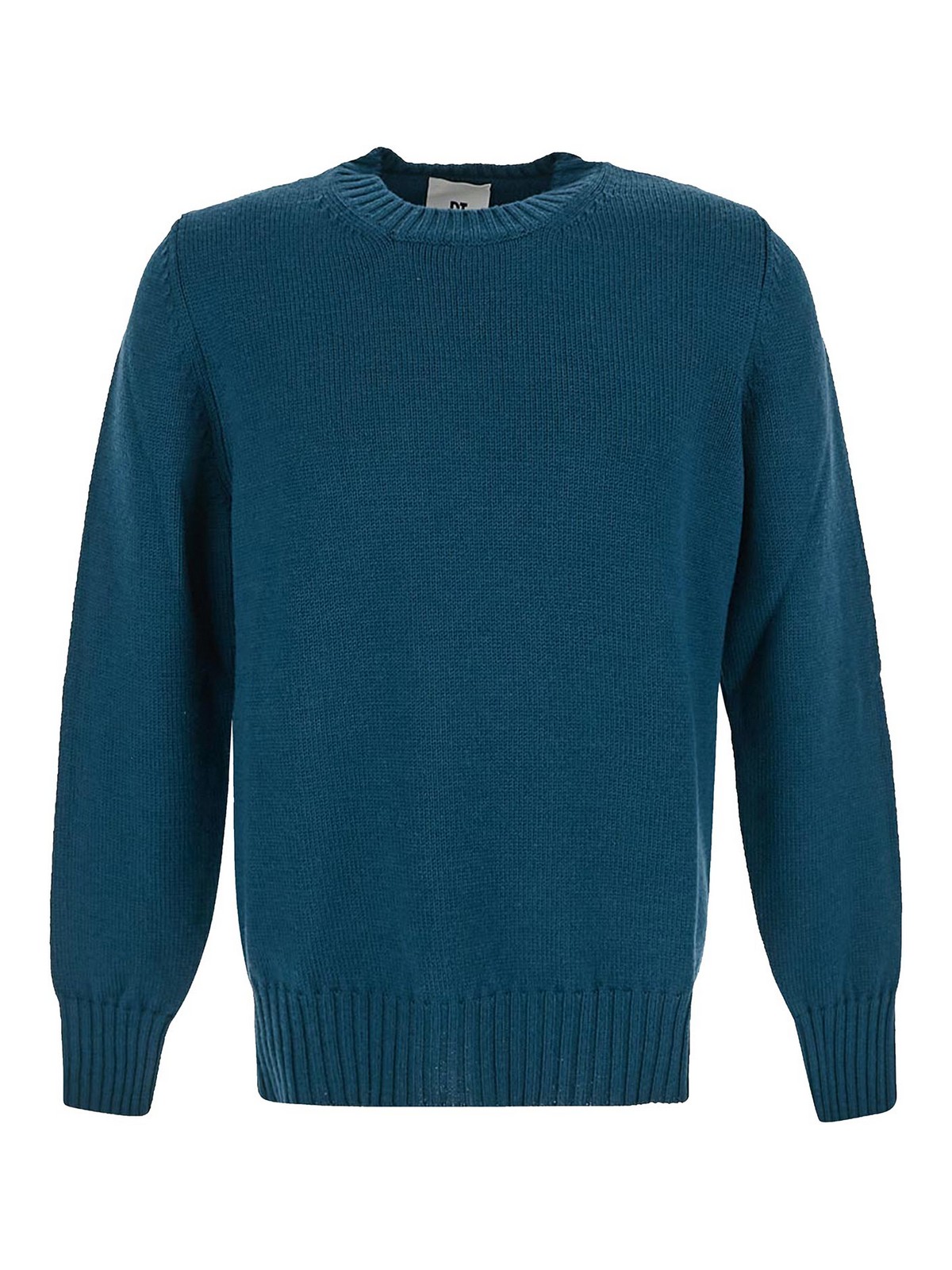 Pt Torino Blue Crewneck With Long Sleeves