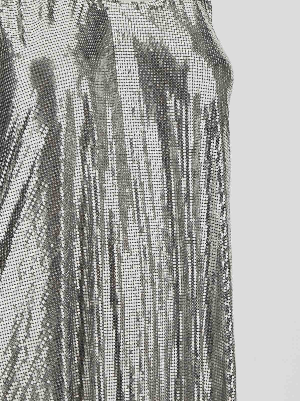 Shop Rabanne Sequins Midi Dress In Silver
