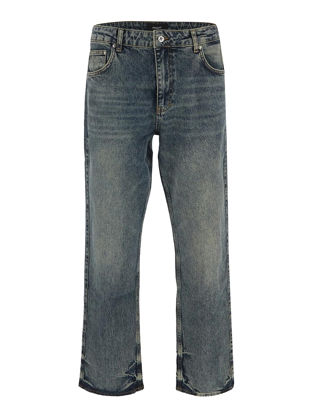 Shop Represent Blue Jeans With Side Pockets
