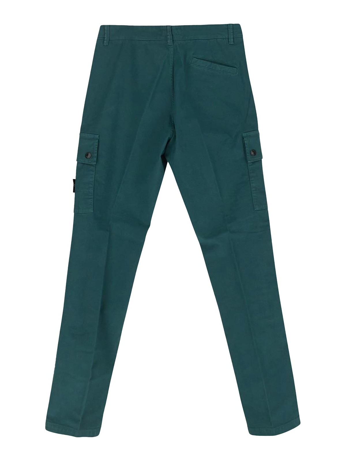 Stone Island Kids' Green Trousers With Side Pockets