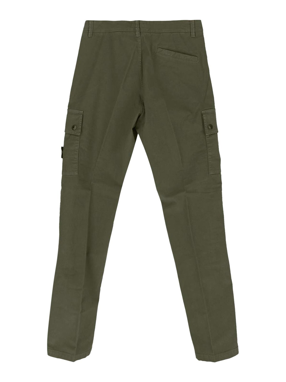 Stone Island Kids' Green Trousers With Side Pockets