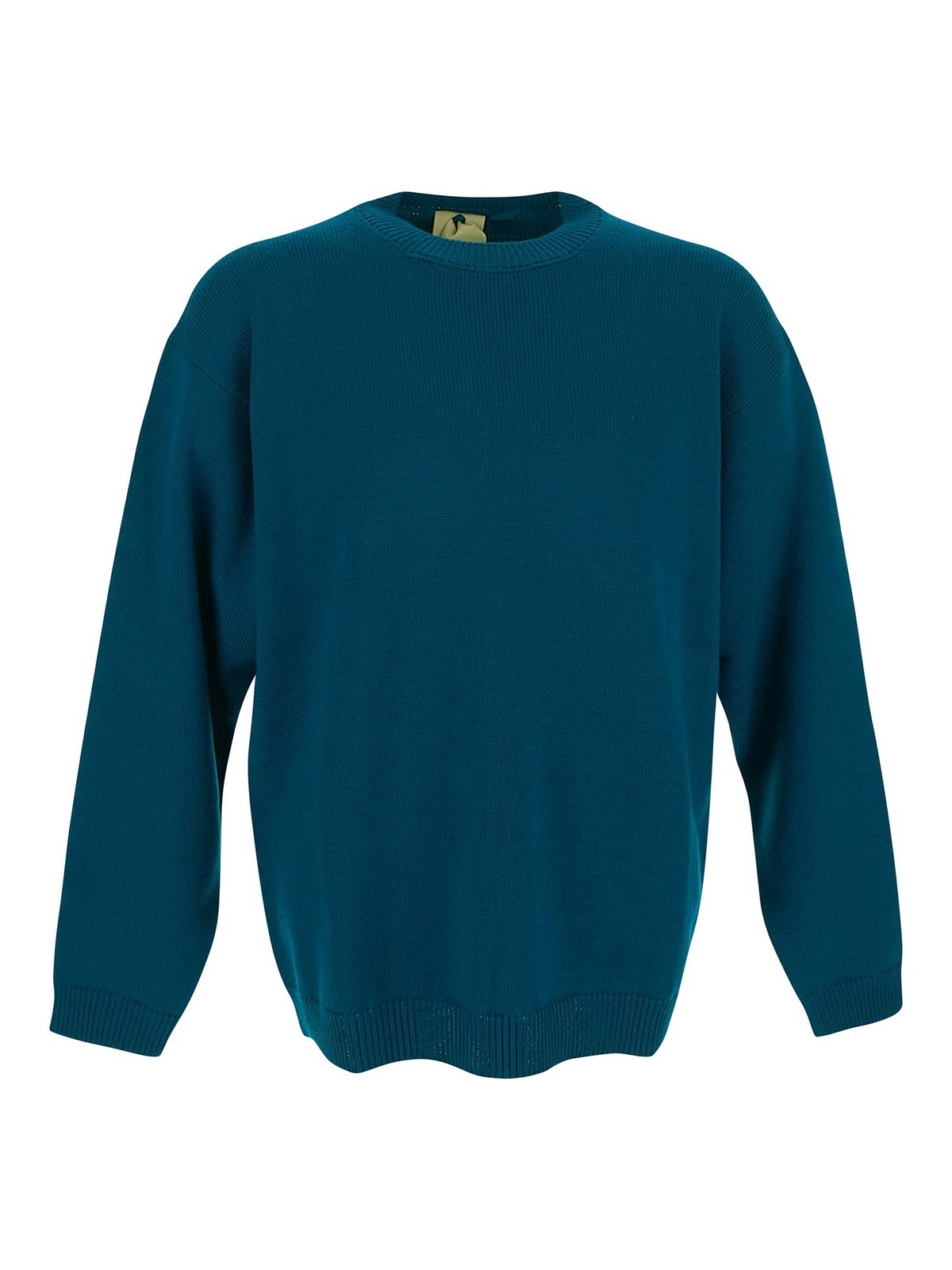 TEN C BLUE CREWNECK WITH LONG SLEEVES