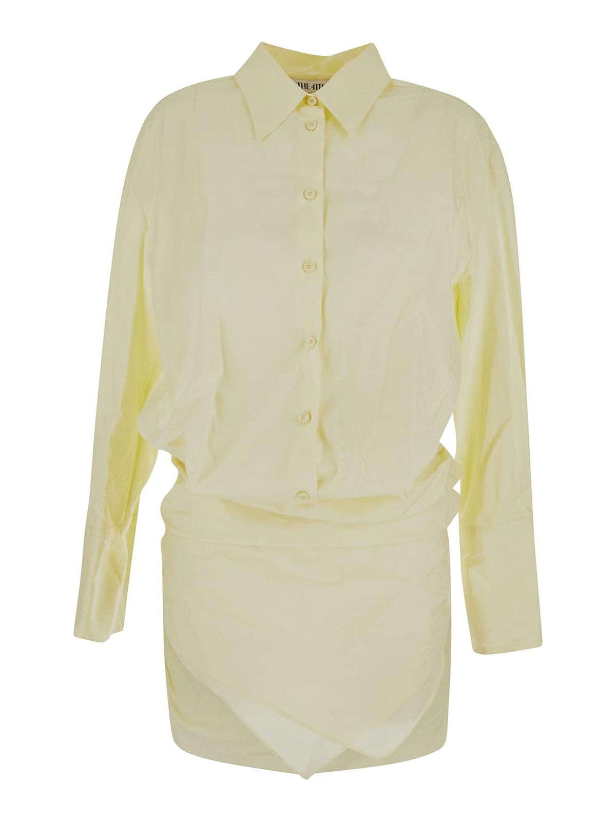 Attico Long Sleeves Dress In Yellow