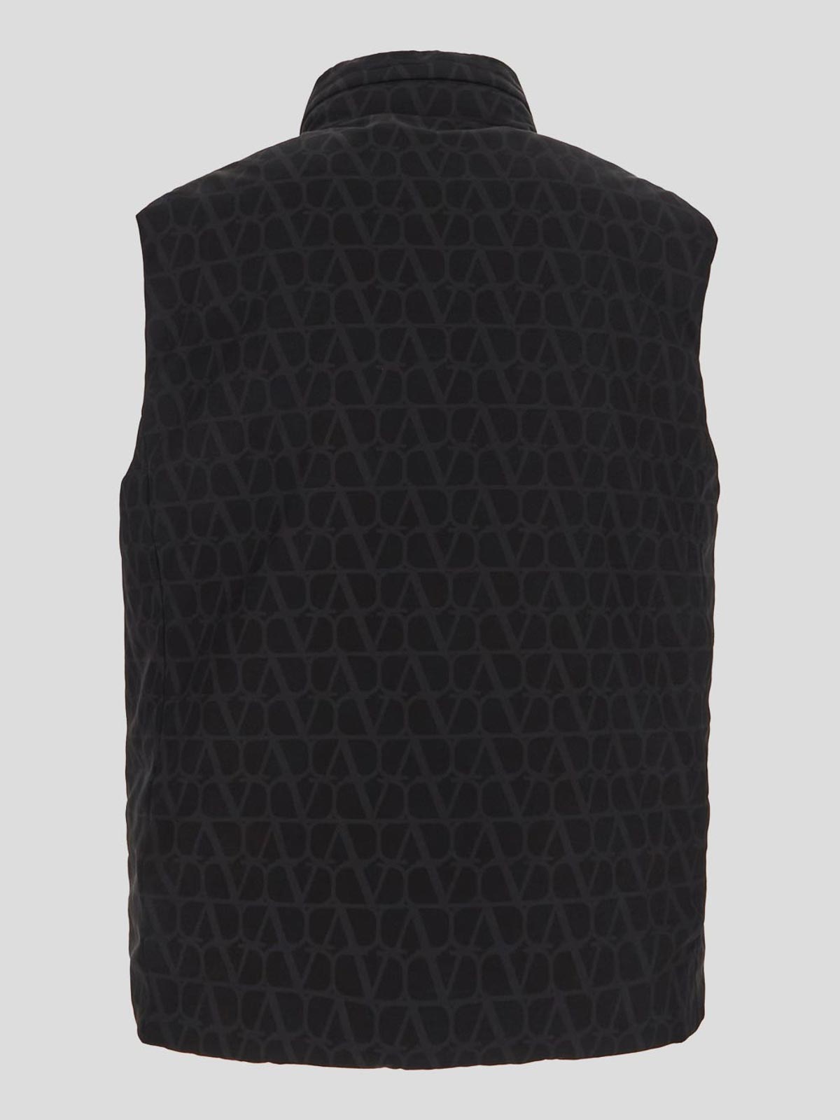 Shop Valentino Padded Vest In Black