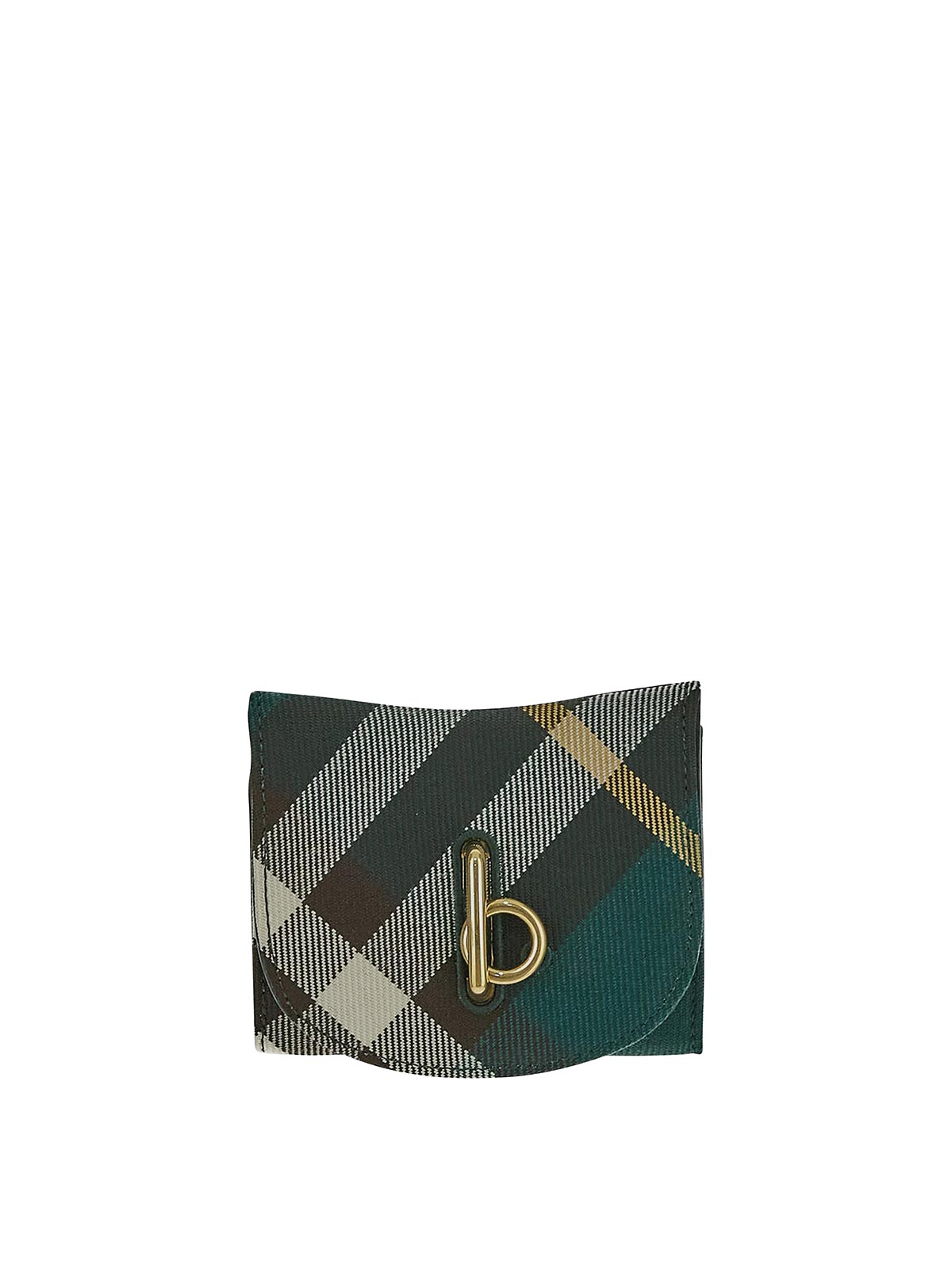 Shop Burberry Tri-fold Wallet In Dark Green