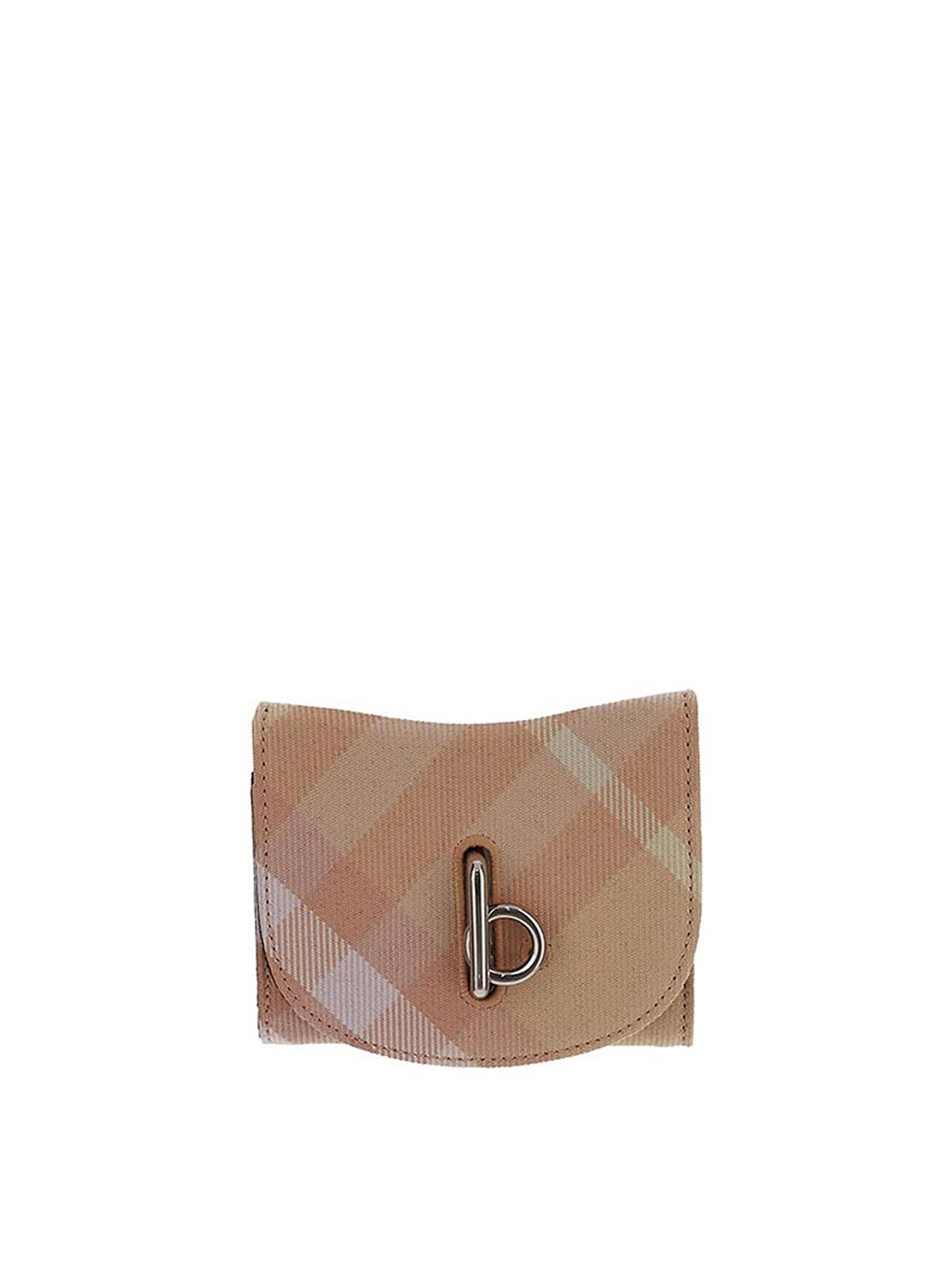 Shop Burberry Tri-fold Wallet In Pink