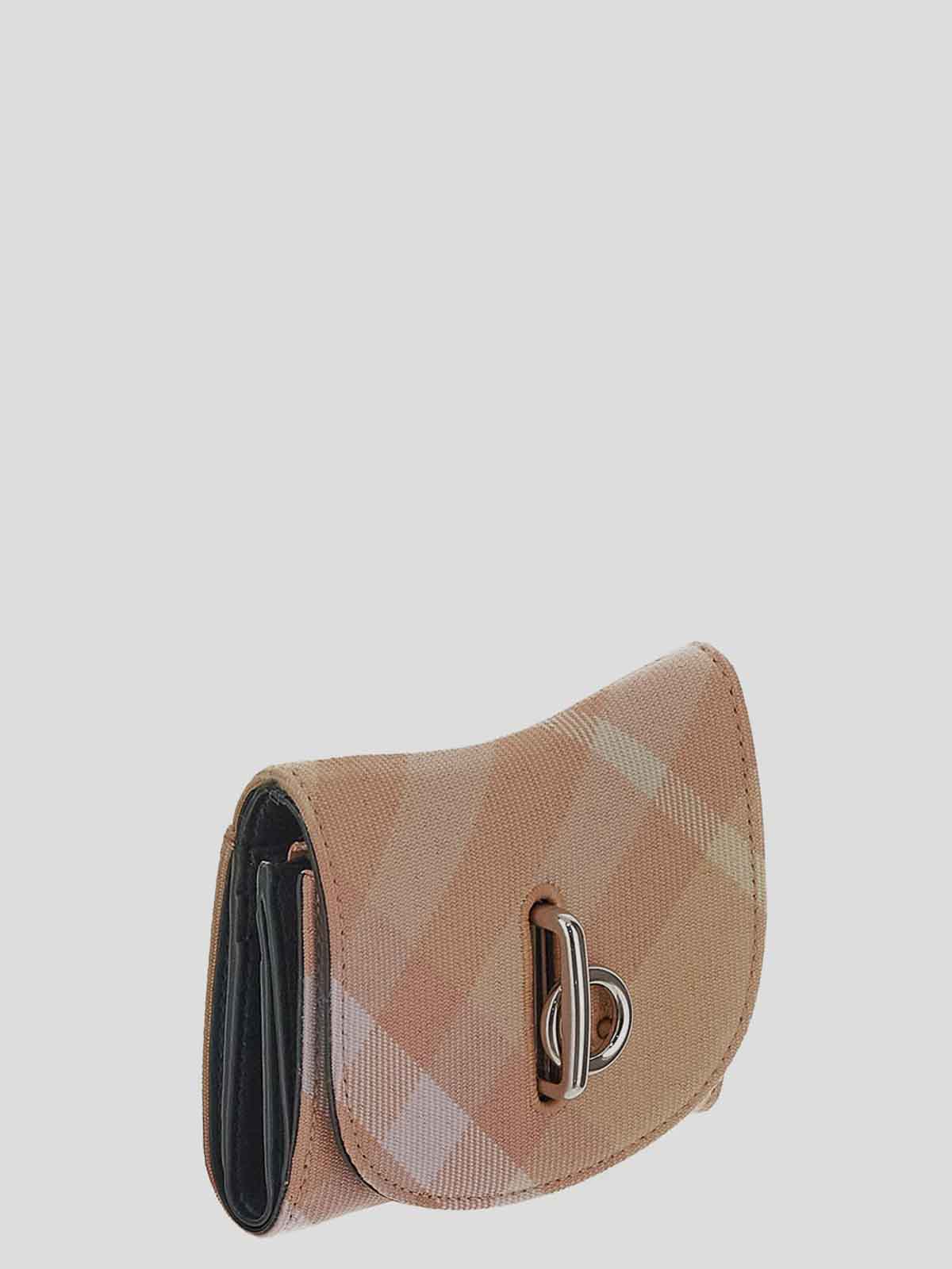 Shop Burberry Tri-fold Wallet In Pink