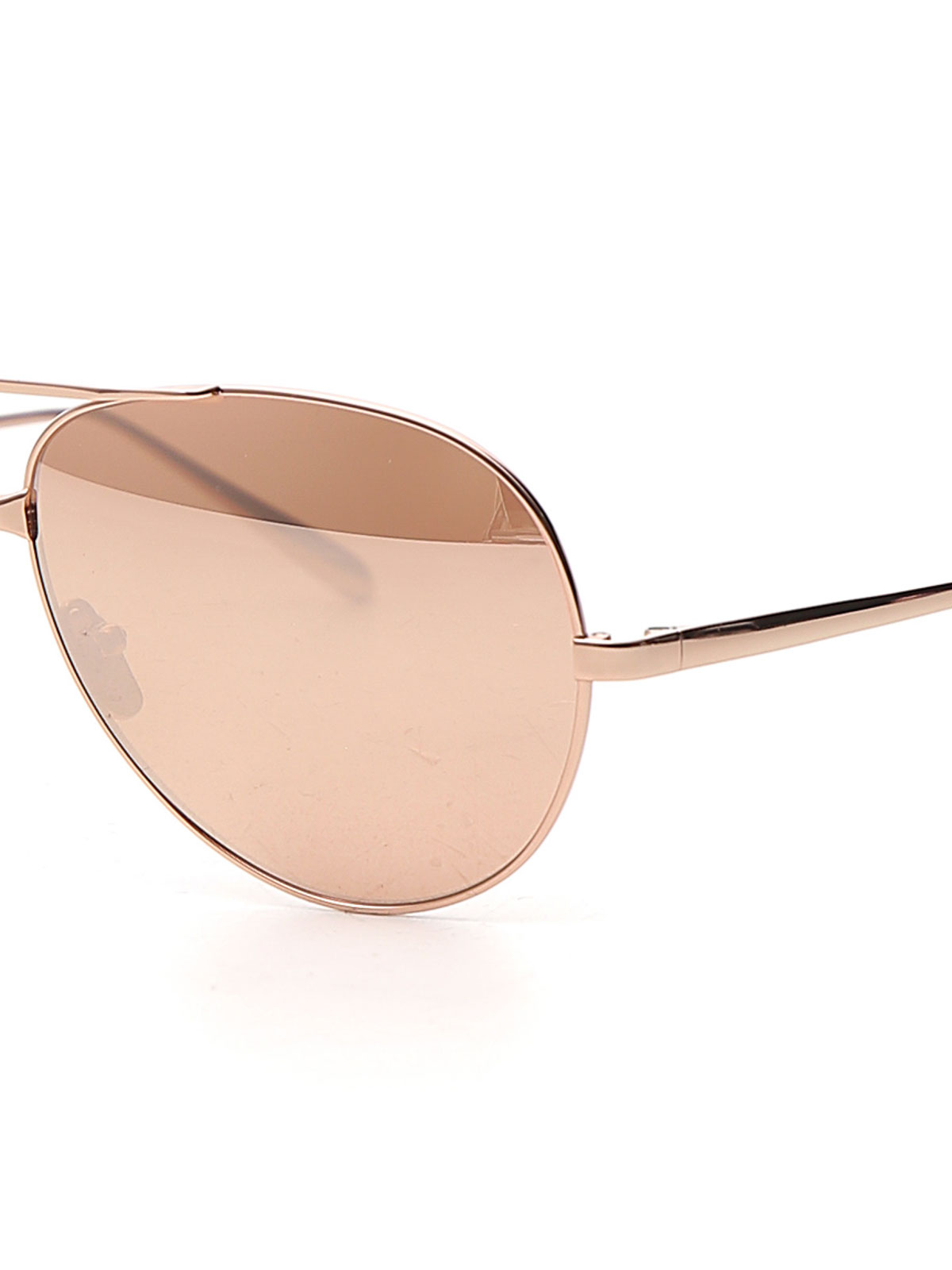 Shop Linda Farrow Mirrored Pink Lenses Sunglasses In Nude & Neutrals