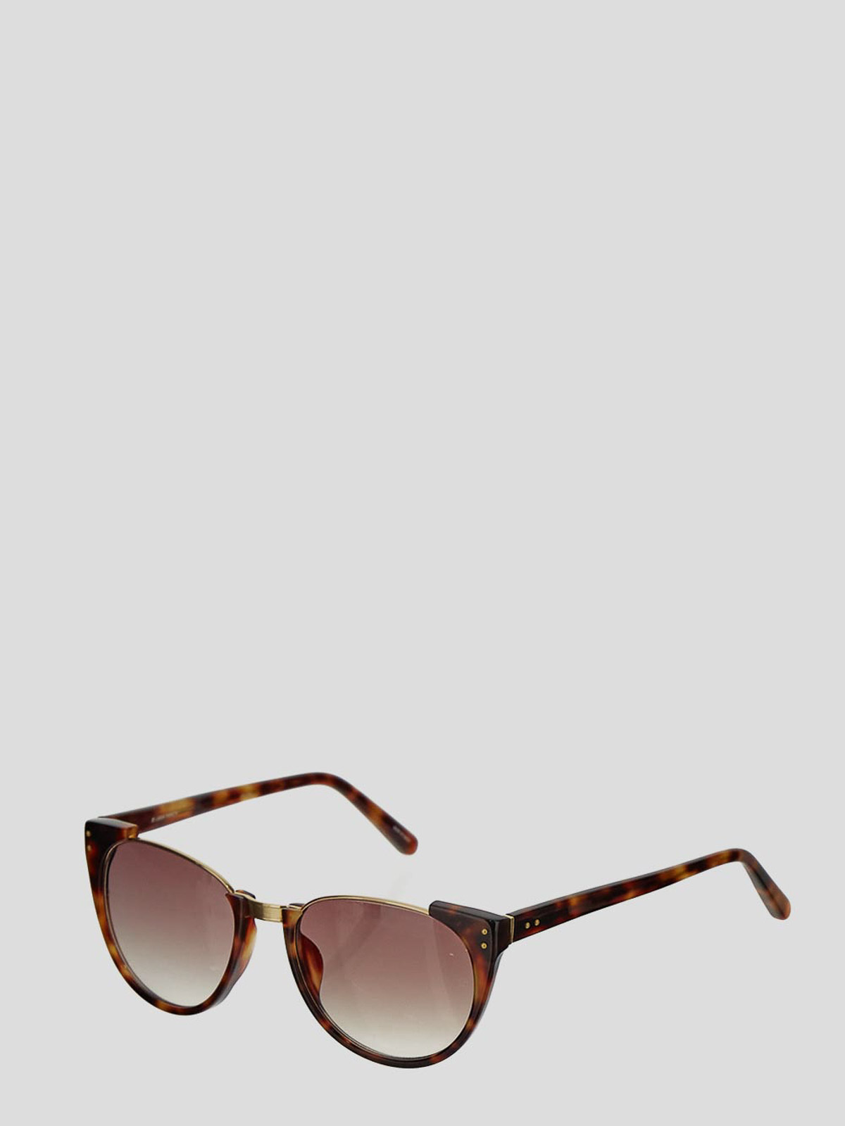 Shop Linda Farrow Marble Brown  Sunglasses In White