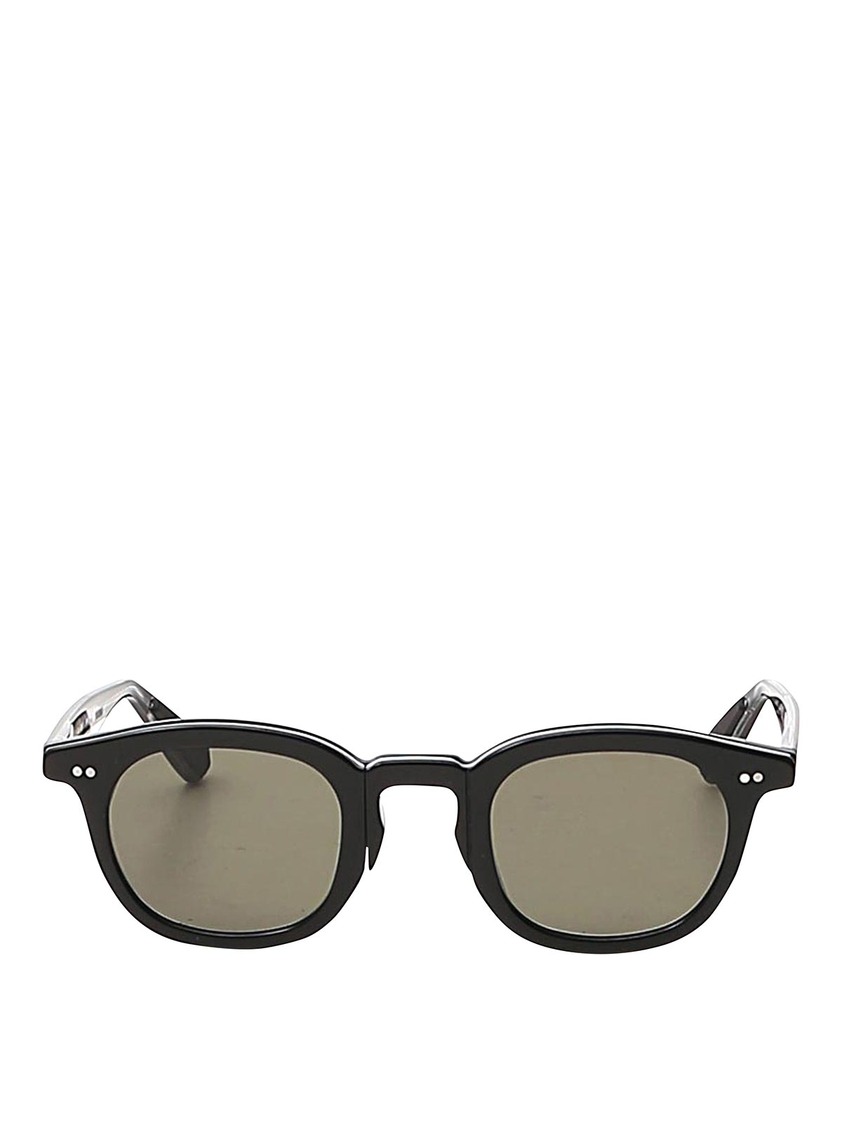 Movitra Sunglasses In Black With Green Lenses