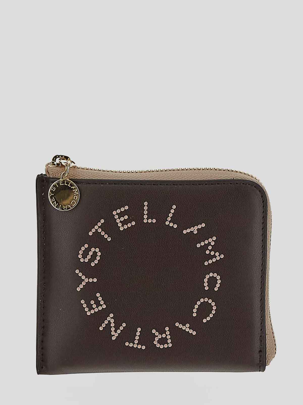 Shop Stella Mccartney Card Holder In Brown