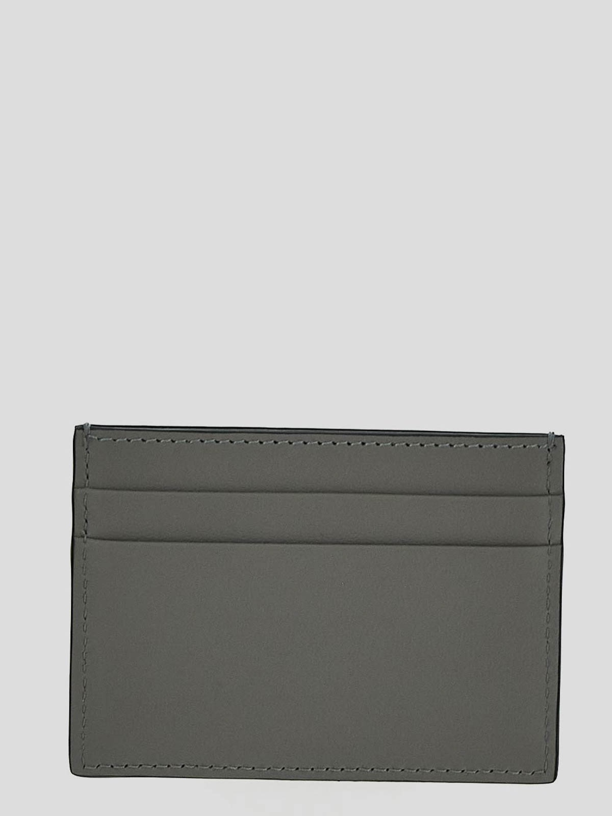 Shop Valentino Card Holder In Grey