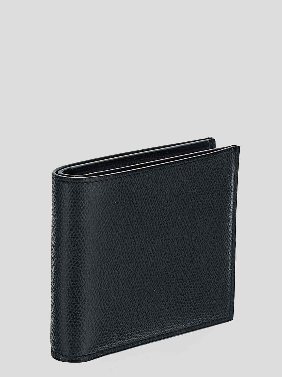 Shop Valextra Card Case In Smoke Grained With V Cut In Taupe