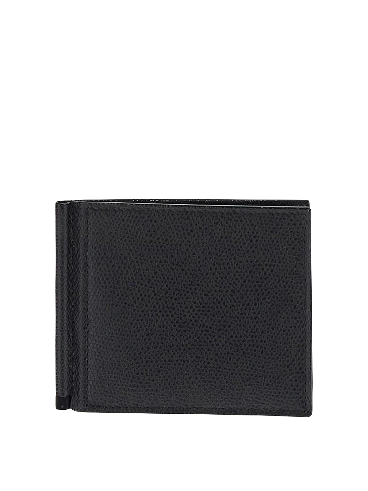 Valextra Grained Wallet In Black