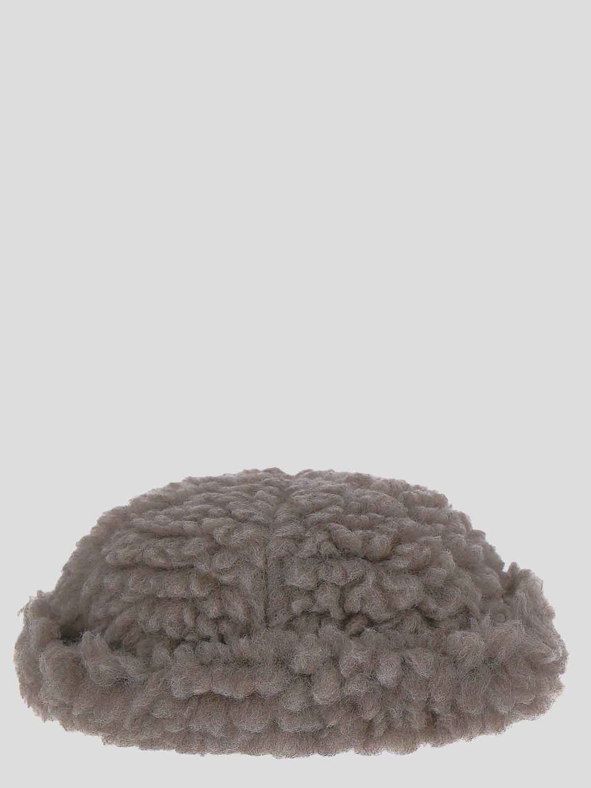Shop Nanushka Faux Fur Cap In Grey