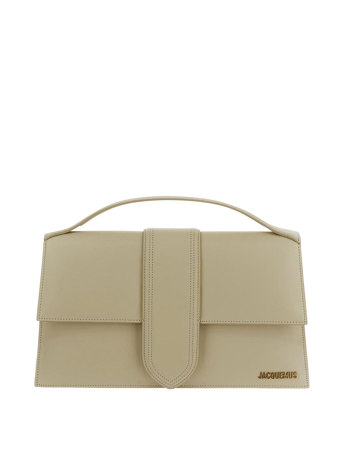 Jacquemus Handbag In Ivory With Finish Logo In White