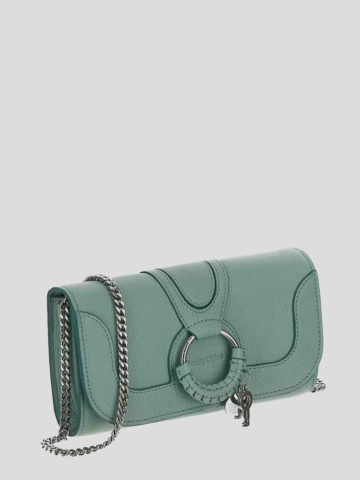 Shop See By Chloé Long Wallet In Blowy Blue Grained With Flap
