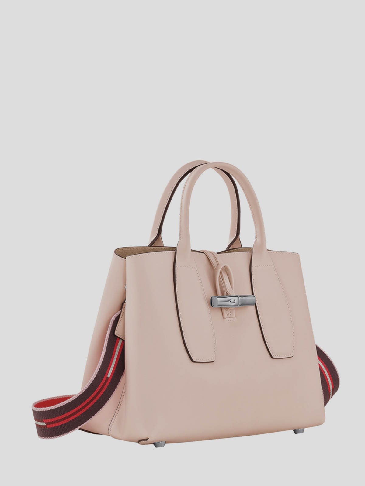 Shop Longchamp Shopping Bag In Pink With Top Handles In Light Pink