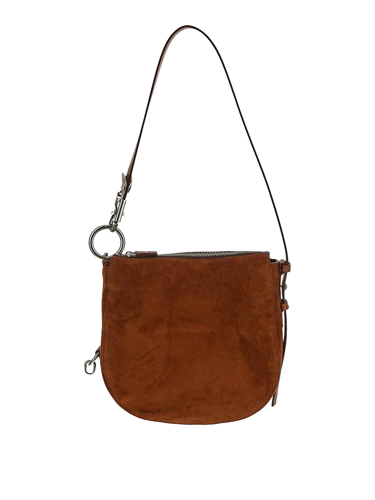 BURBERRY SHOULDER BAG IN BRUSHED BROWN WITH MAXI HOOK