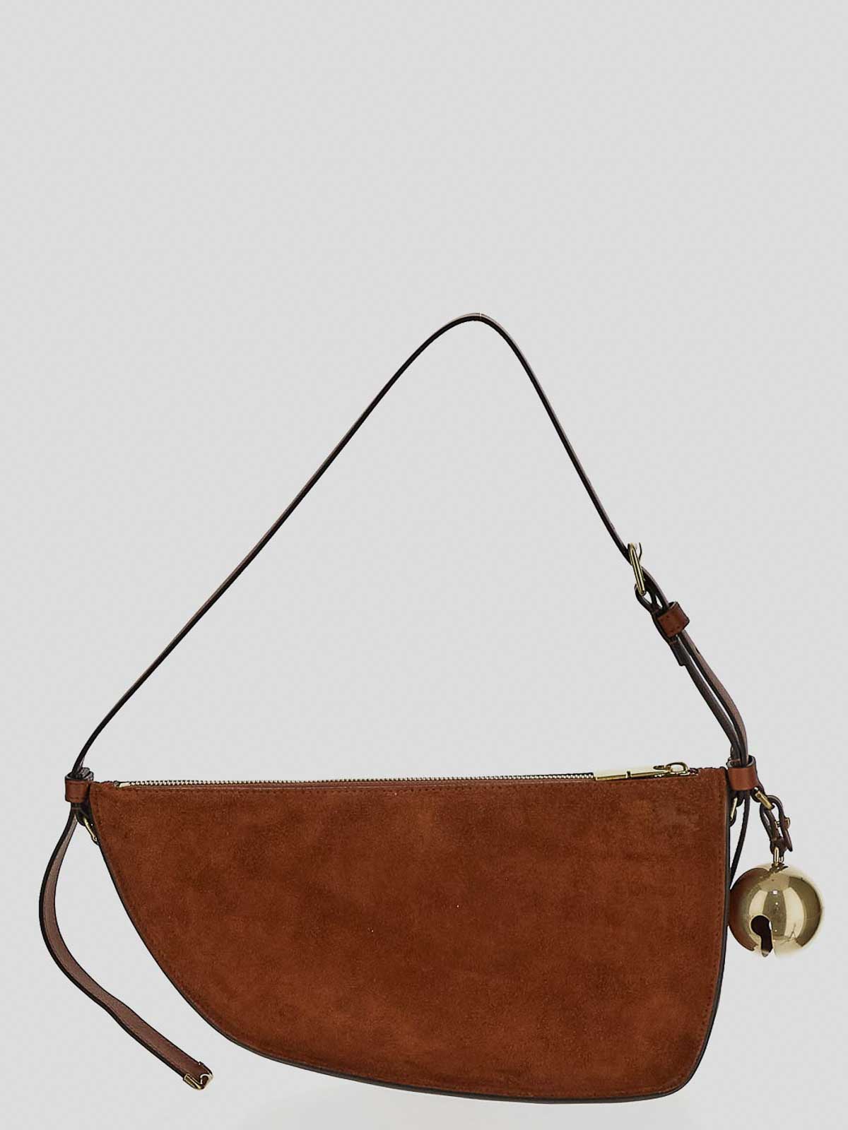 Shop Burberry Jingle Bell Shoulder Bag In Brown