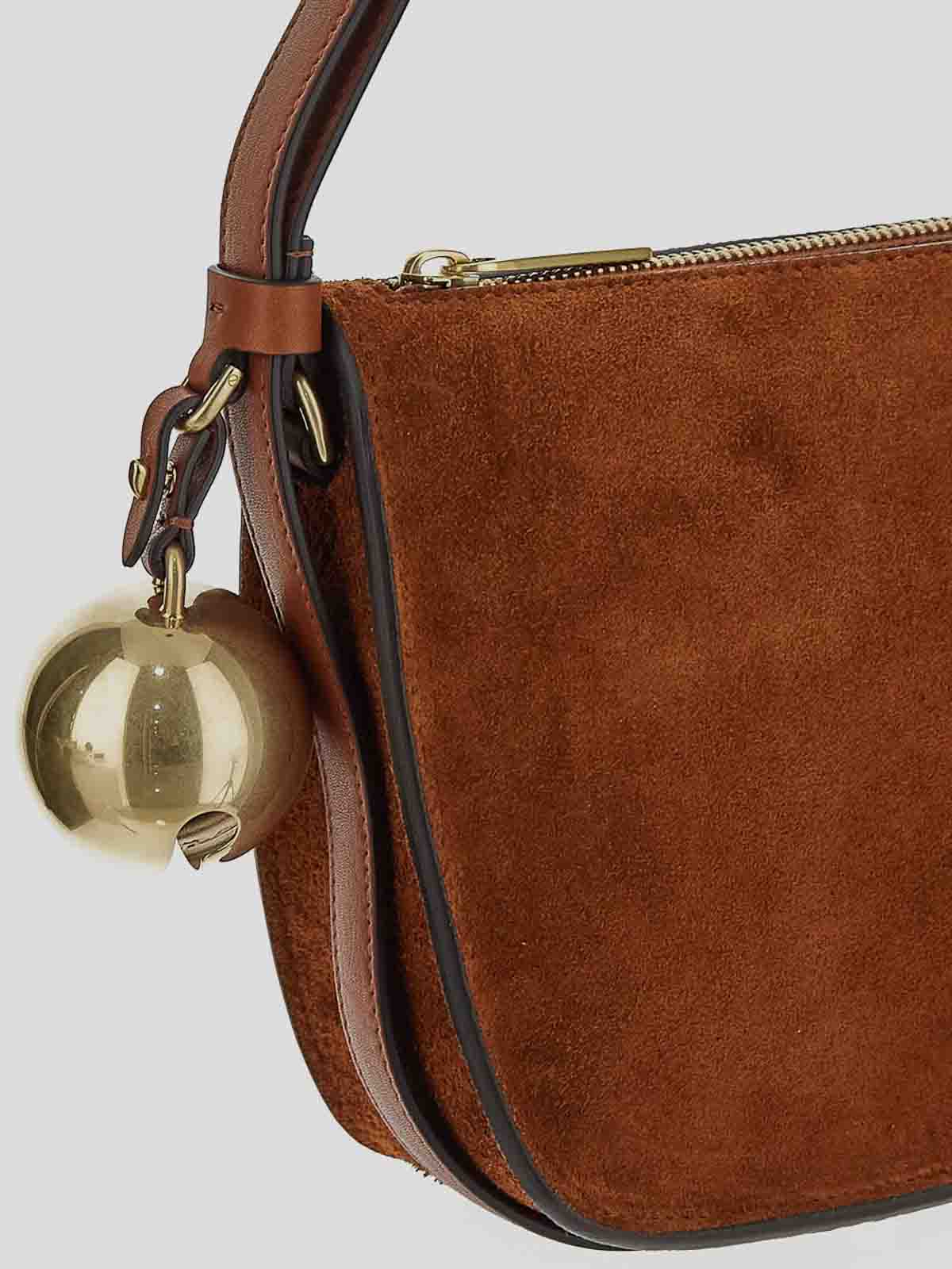 Shop Burberry Jingle Bell Shoulder Bag In Brown