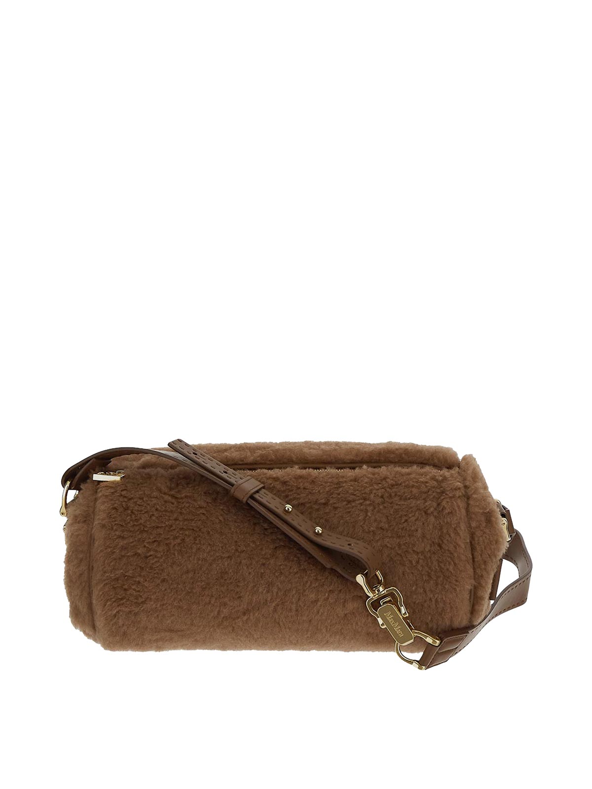 Shop Max Mara Roll Bag In Brown With Shoulder Bag