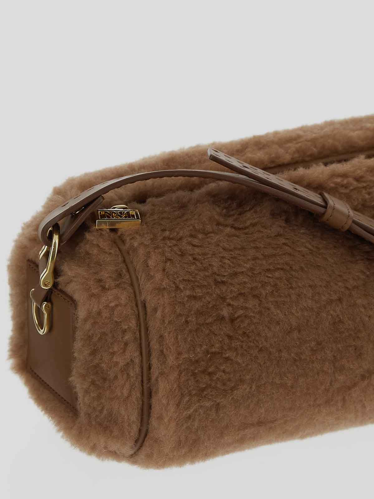 Shop Max Mara Roll Bag In Brown With Shoulder Bag