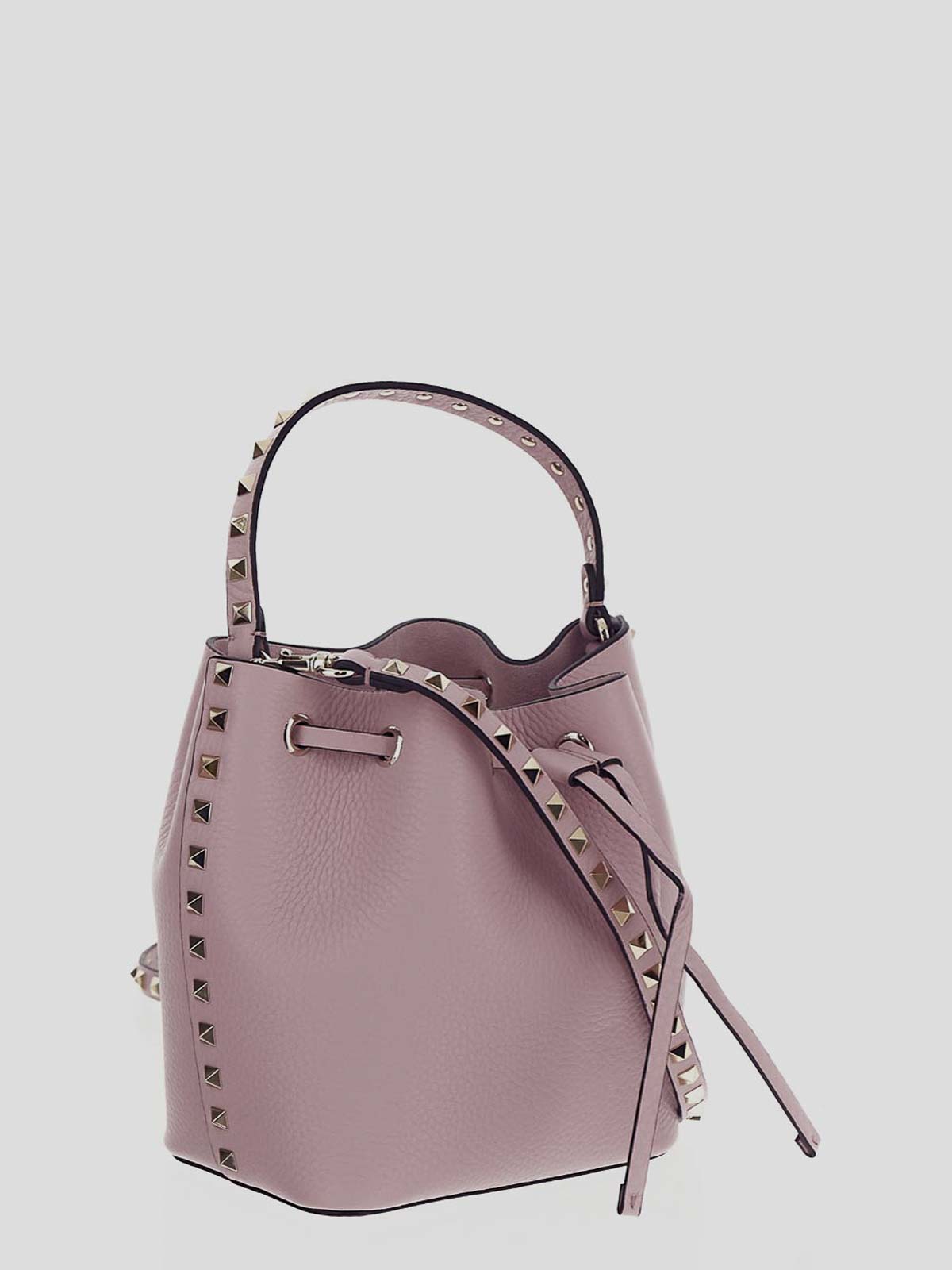 Shop Valentino Bucket Bag In Metallic