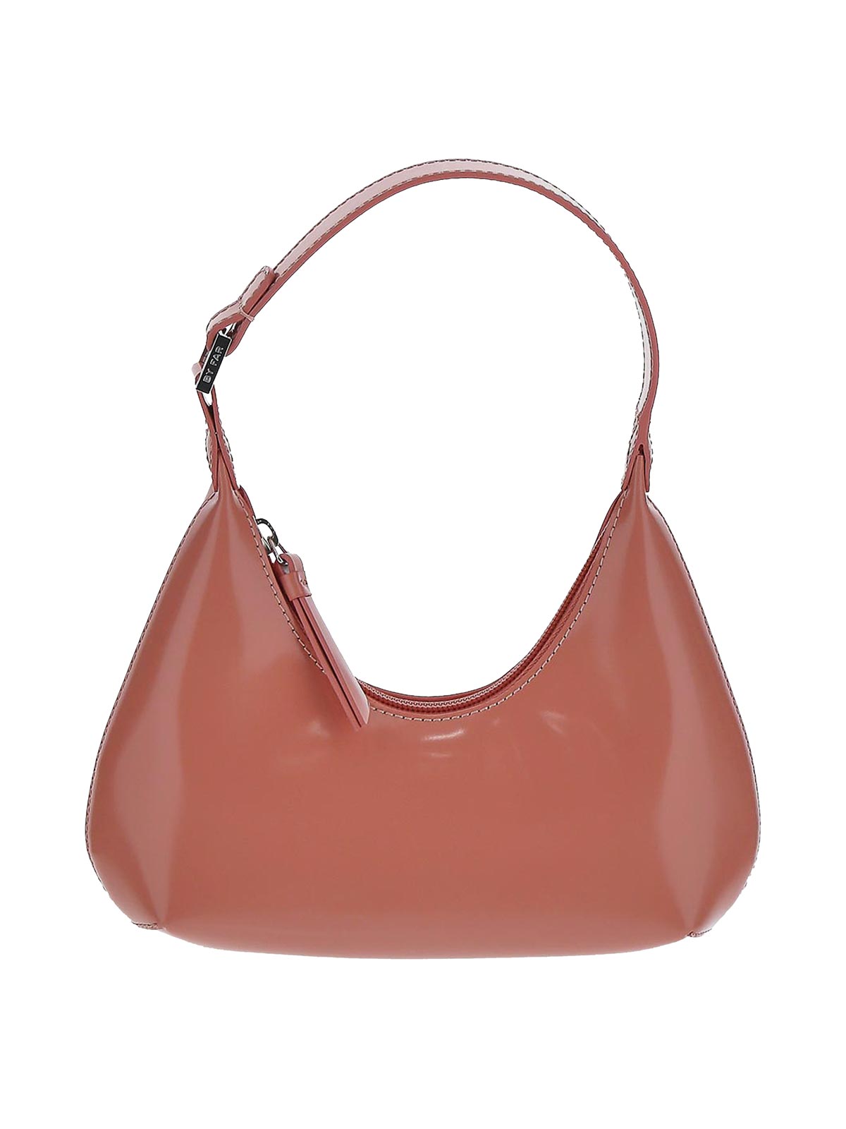Shop By Far Salmon Bag In Leather With Zip In Beige