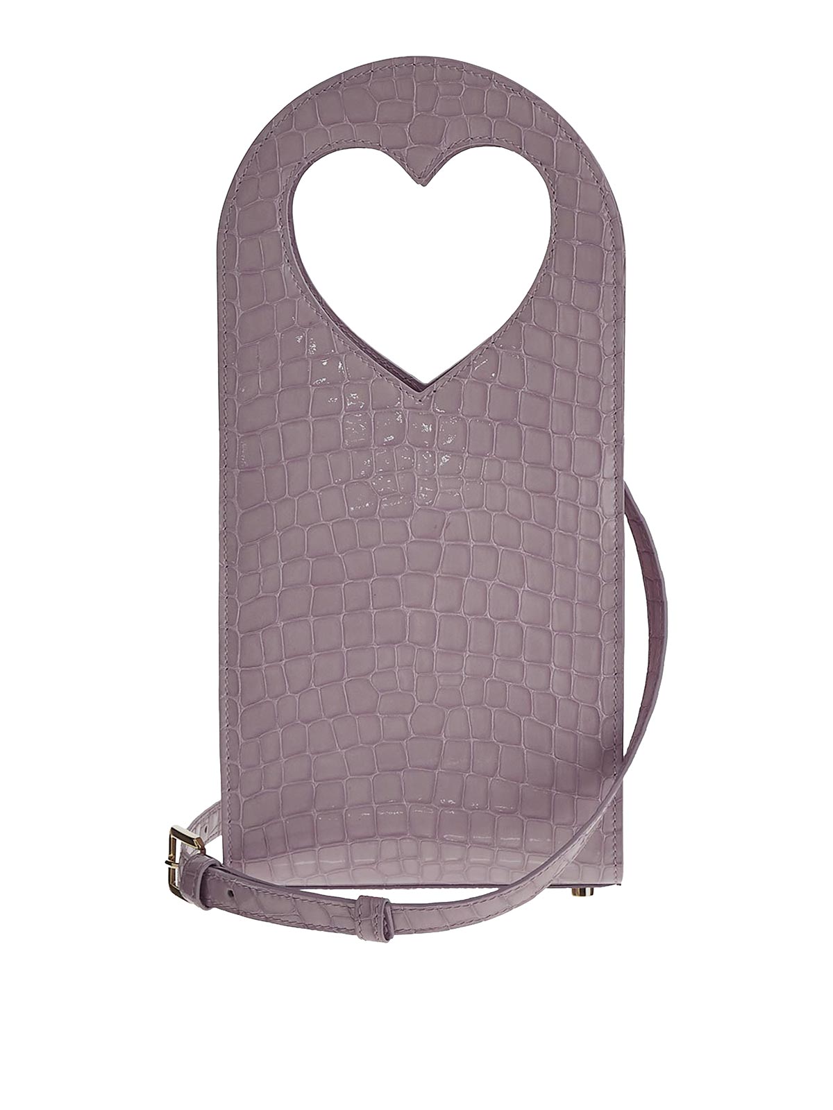 Marco Rambaldi Lilac Bag With Heart-shaped Top Handles In Black