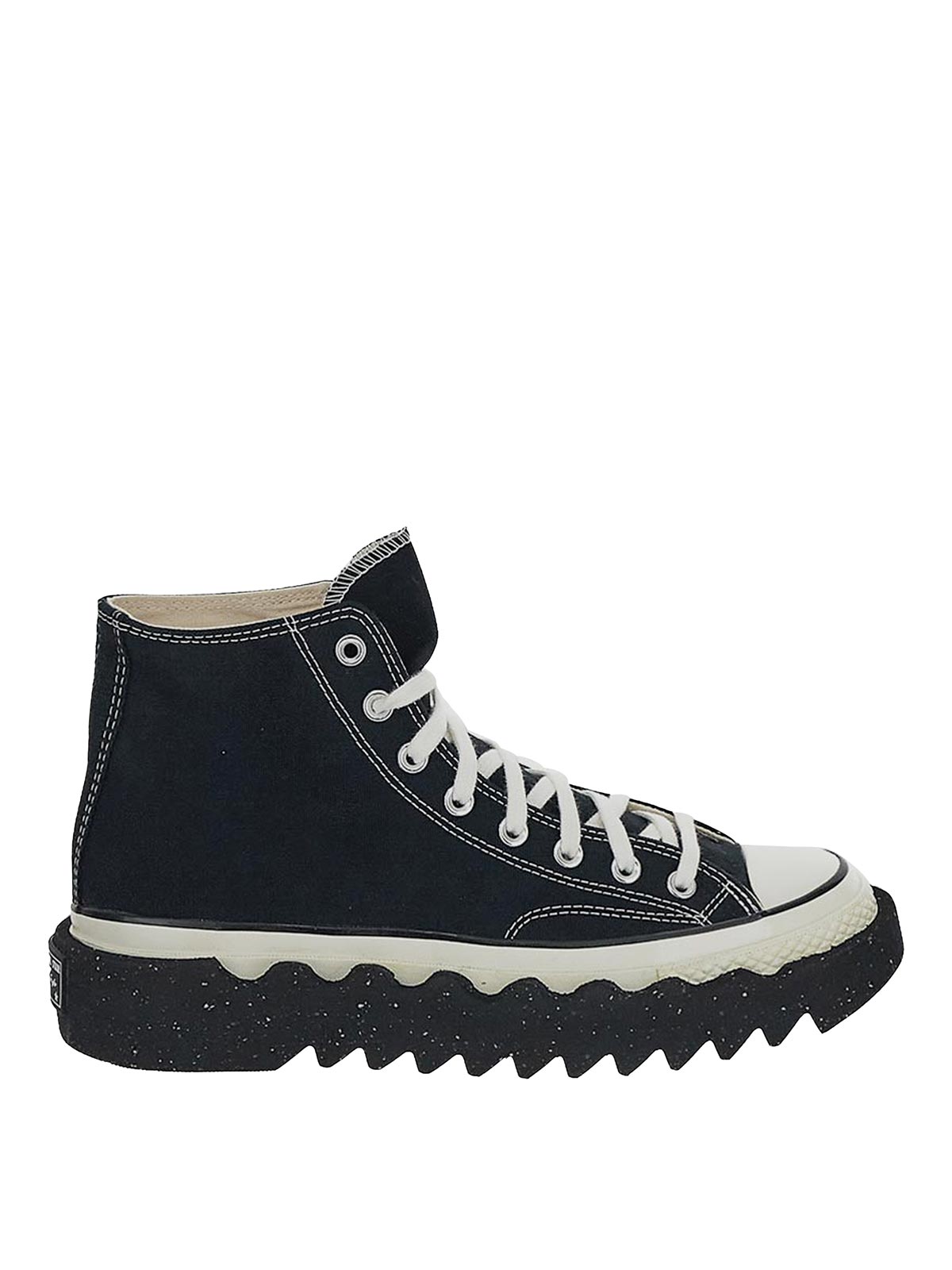 Converse High Top Sneakers In Black With Grooved Tread