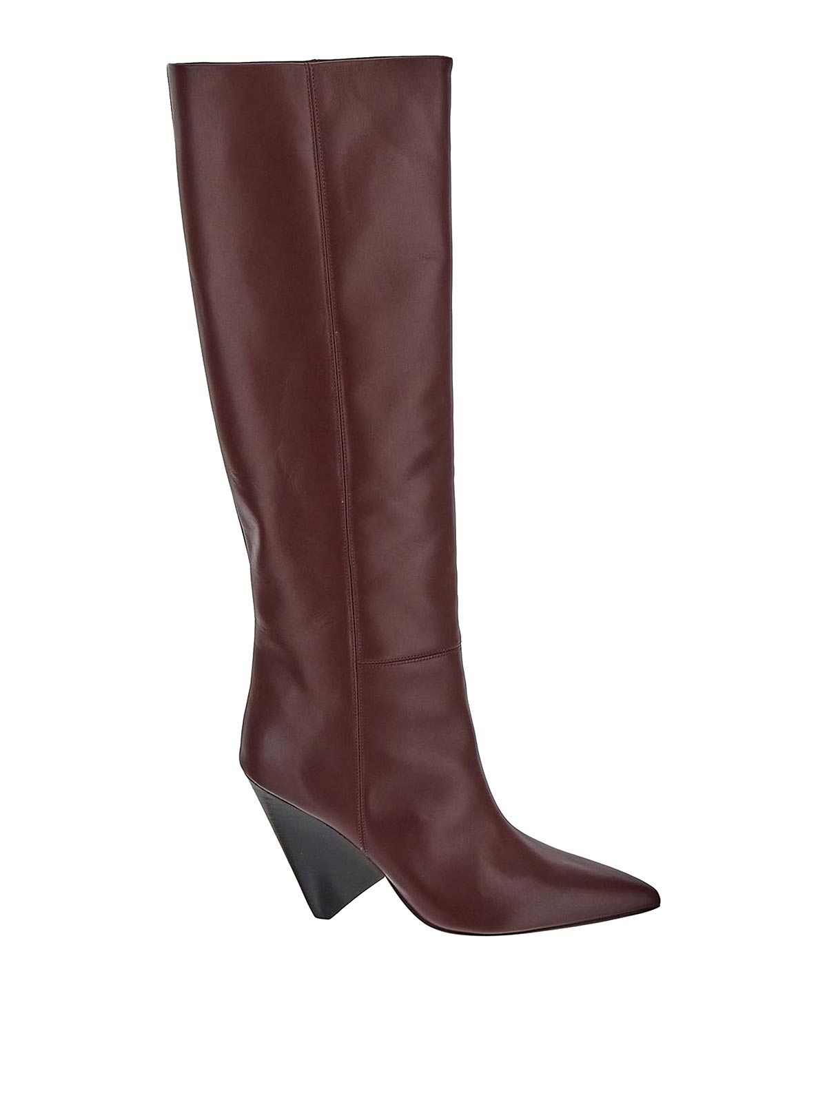 Isabel Marant Boots In Burgundy With Pointed Toe In Purple