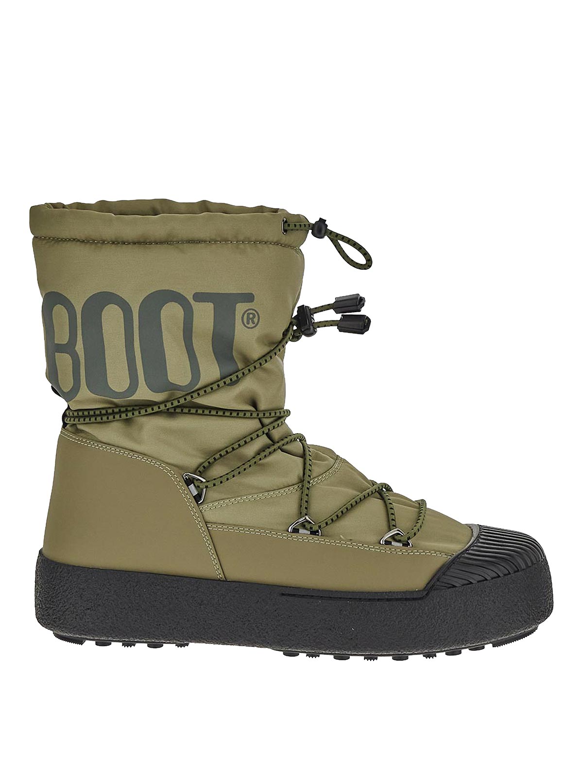 Shop Moon Boot Khaki Boots In Silver