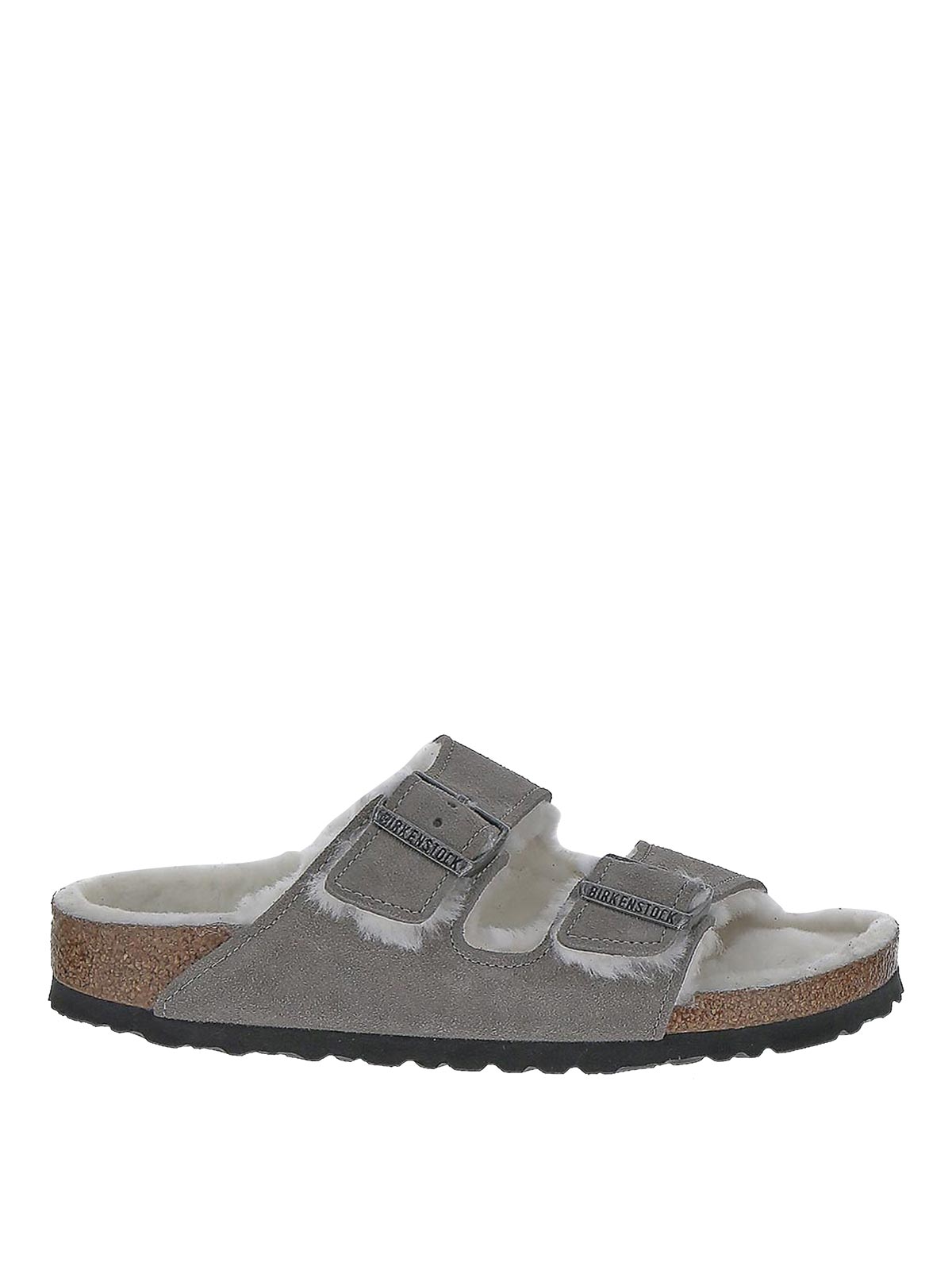 Shop Birkenstock Slippers In Stone Coin In Taupe