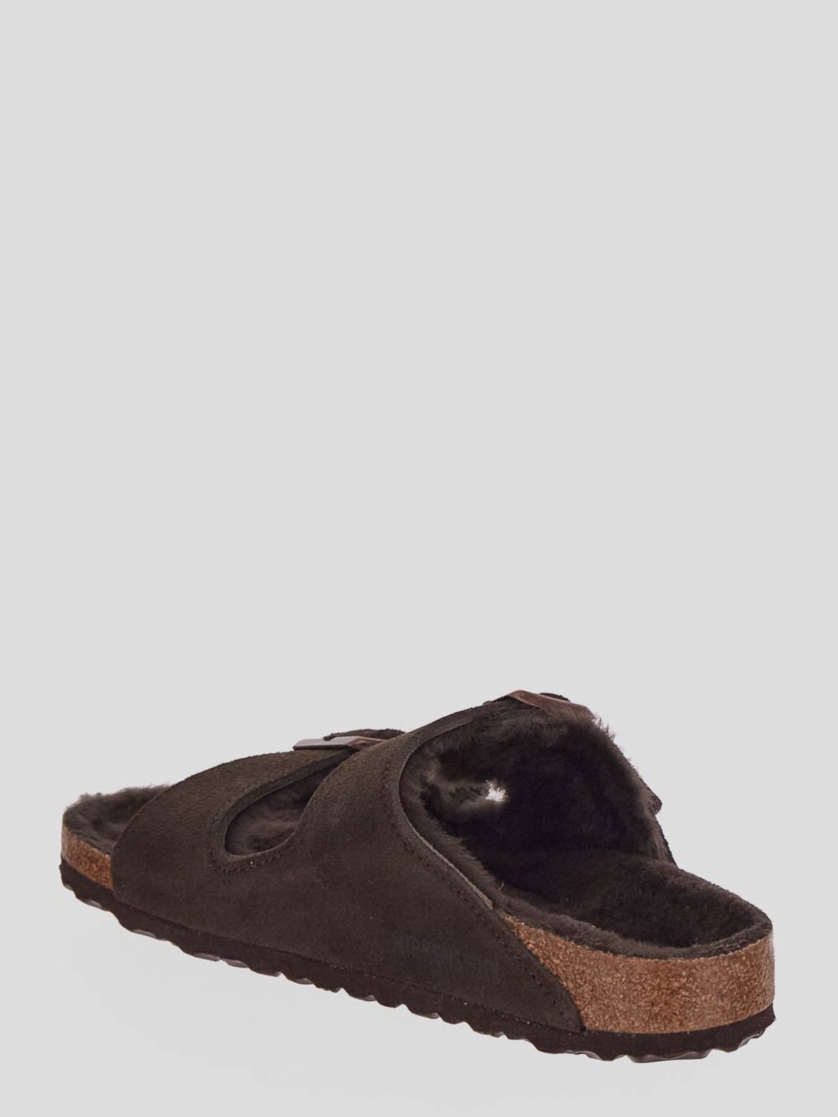 Shop Birkenstock Brown Slippers With Two Buckle Strap