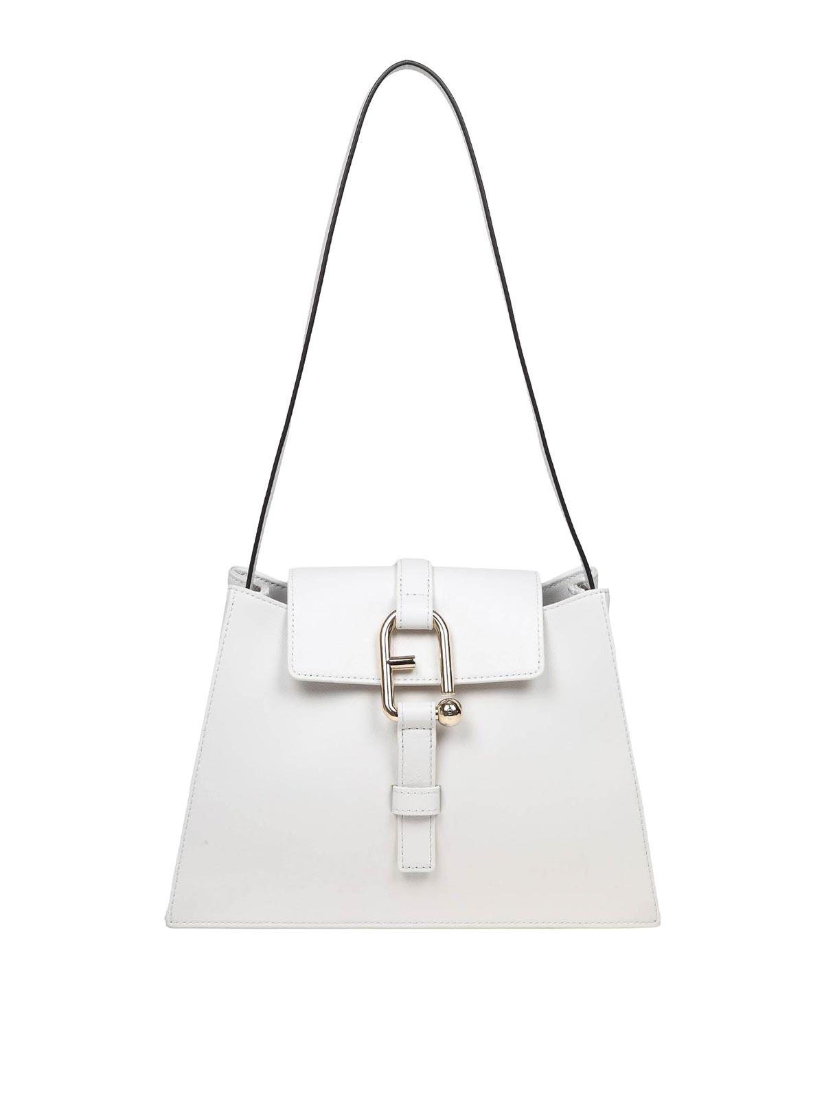 Shop Furla Nuvola Shoulder Bag In Blanco