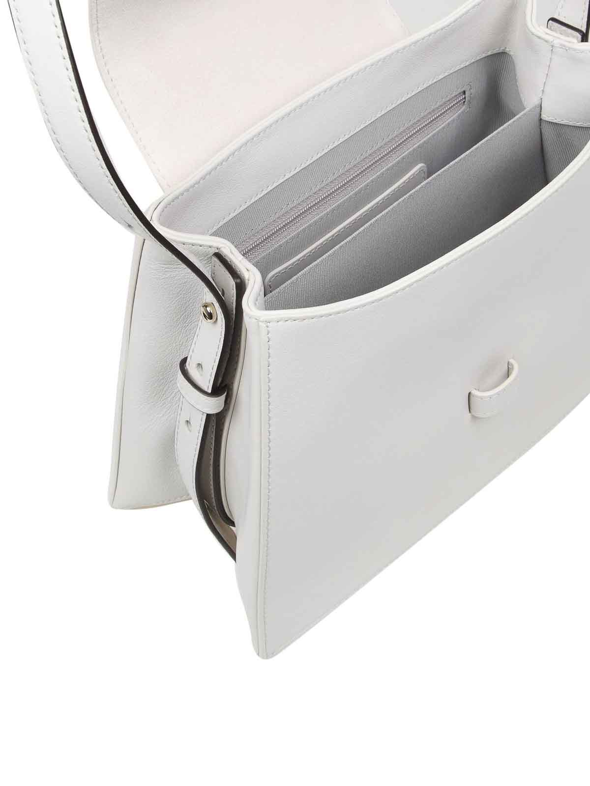 Shop Furla Nuvola Shoulder Bag In Blanco