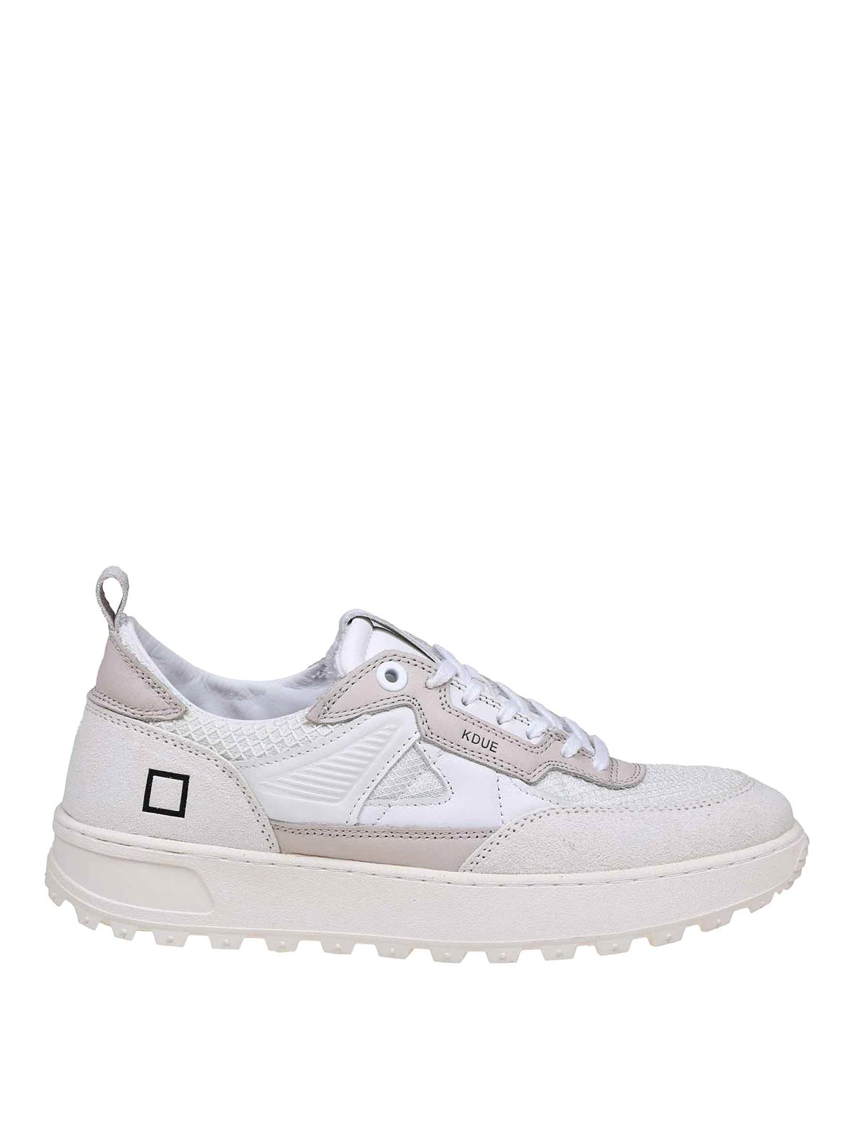 Shop Date Leather Sneakers In Blanco