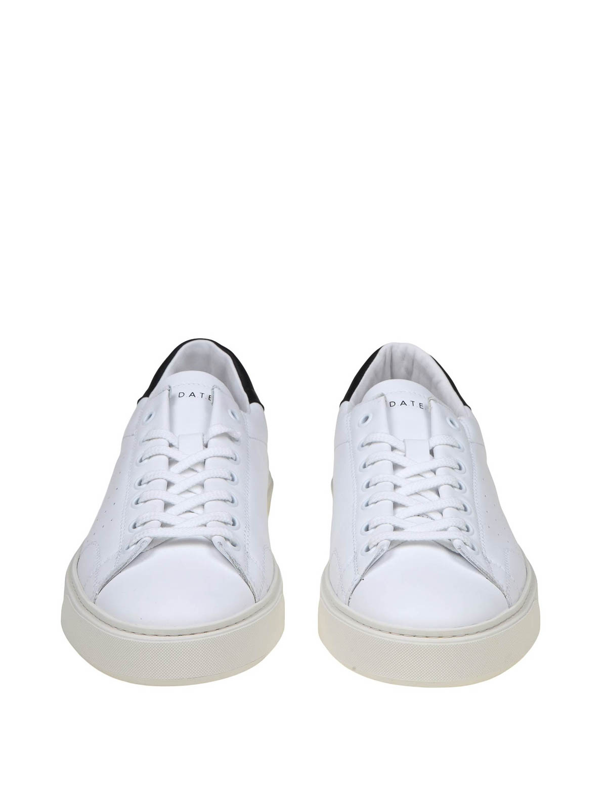 Shop Date Levante Leather Sneakers In Blanco
