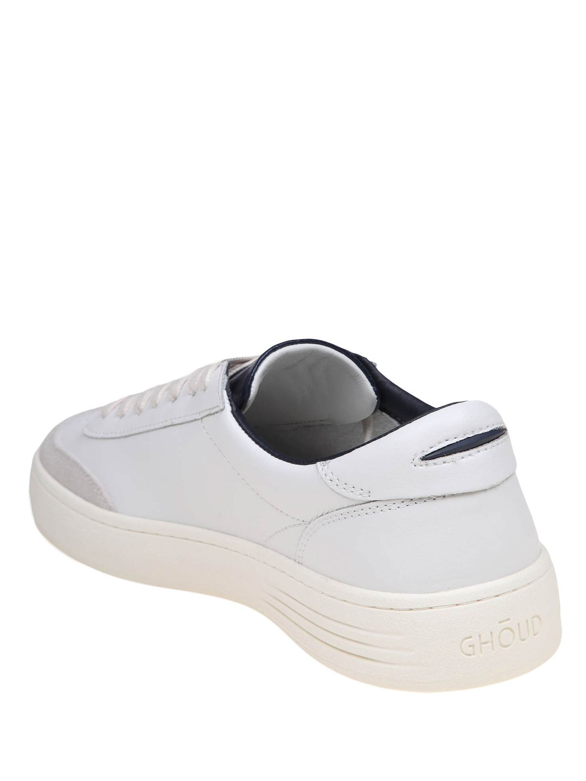 Shop Ghoud Venice Leather Sneakers In Blanco