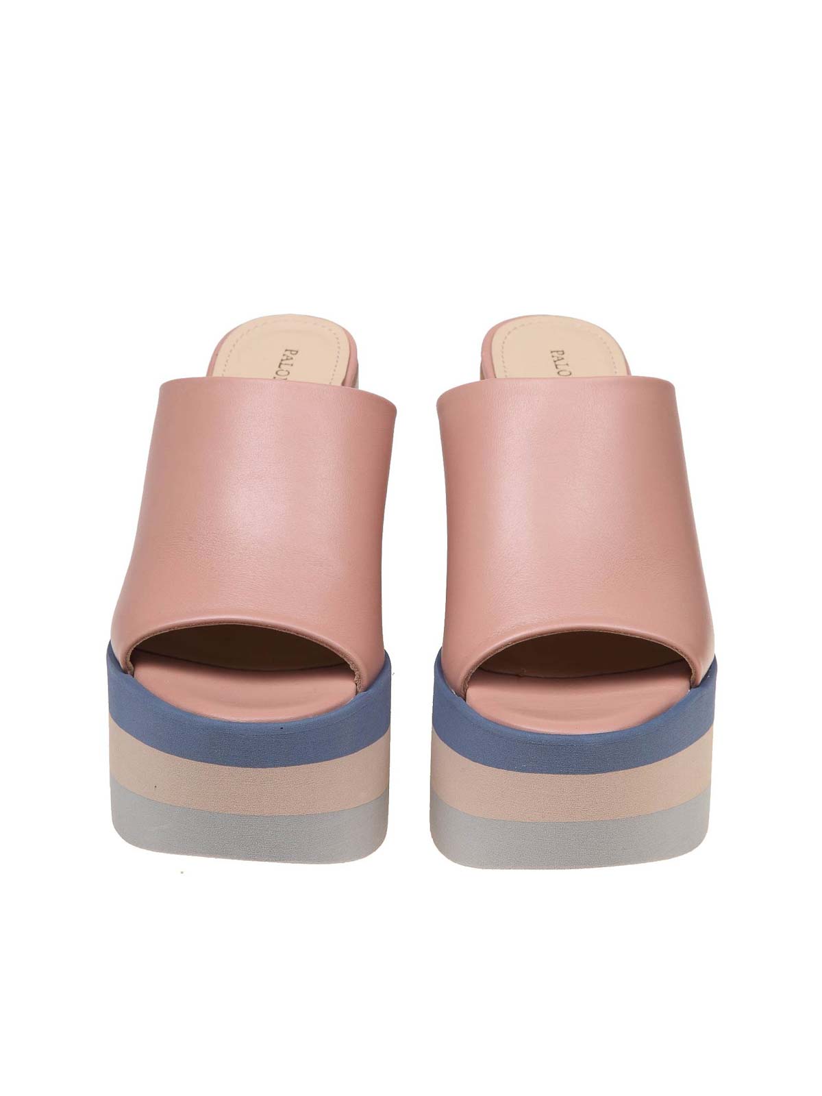 Shop Paloma Barceló Leather Mules In Rosado